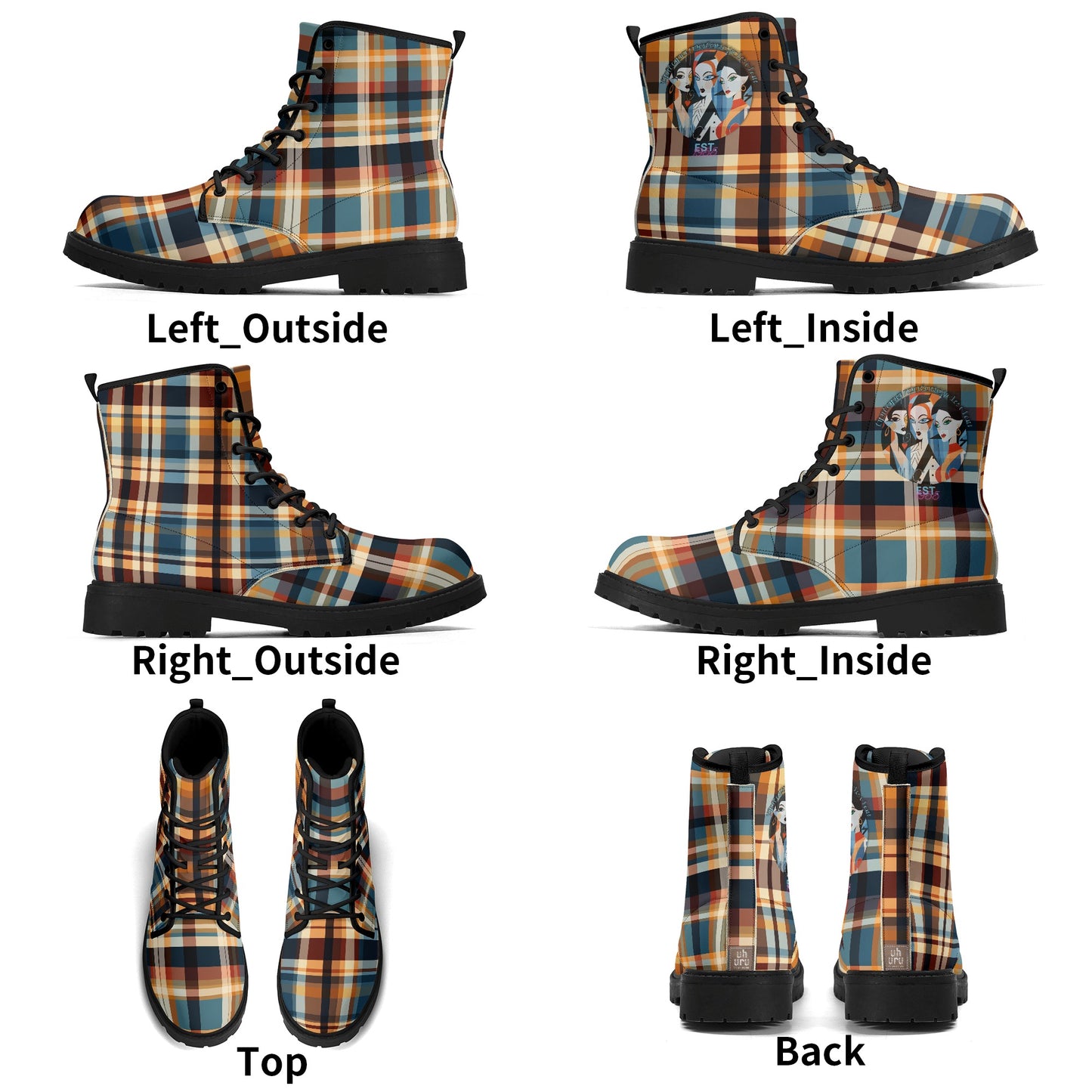 Tipitapa Plaid Men's Leather Boots