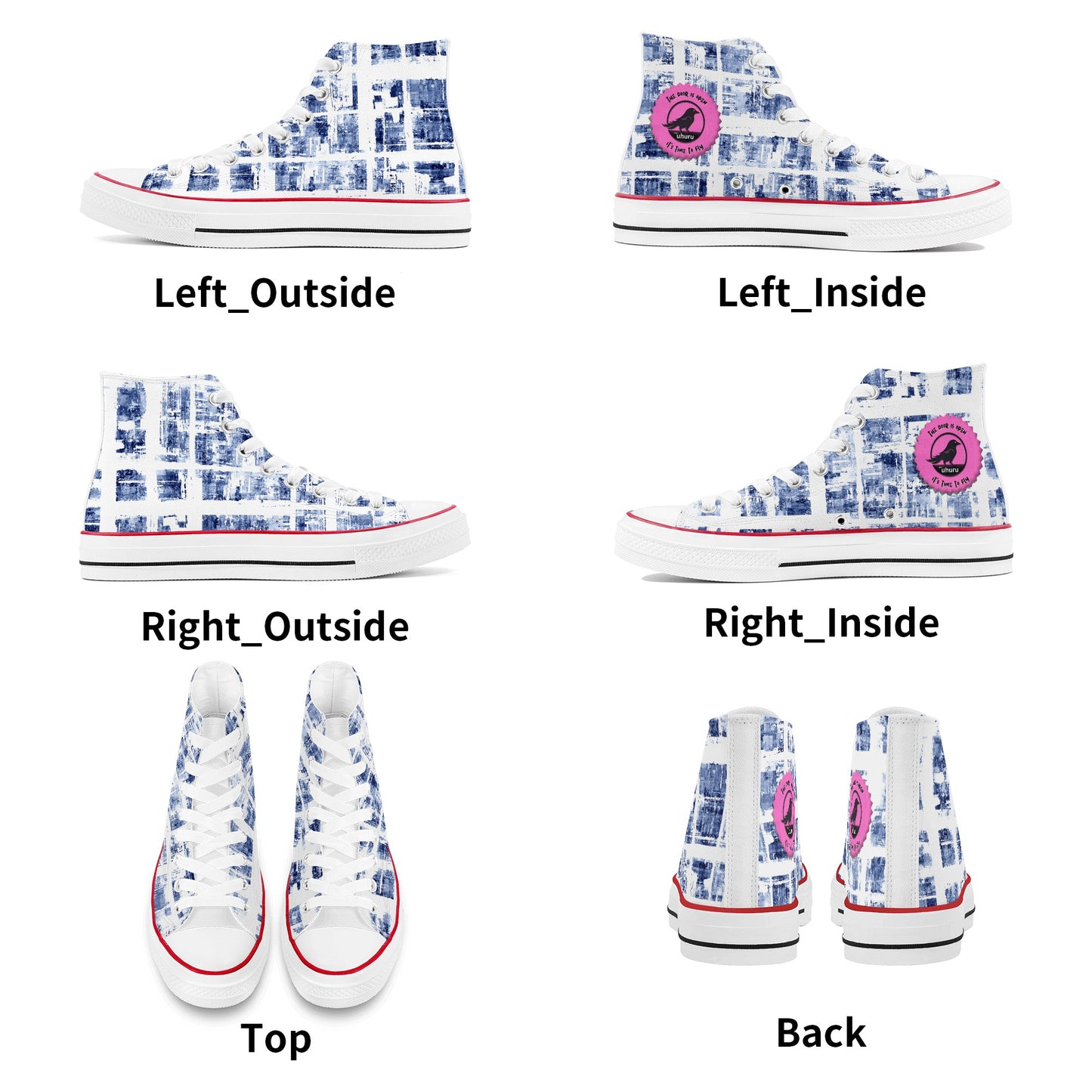 Blueberry High Top Canvas Shoes Womens