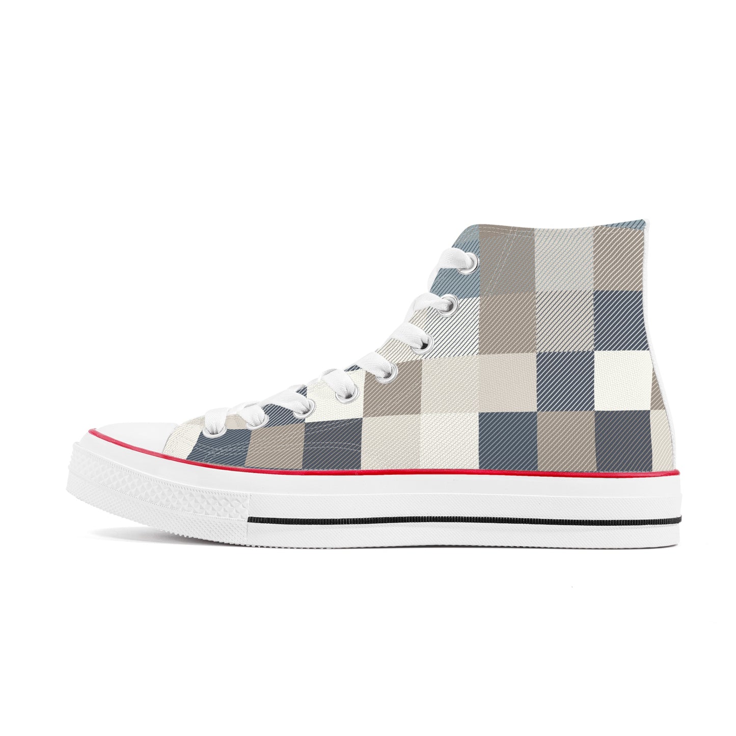 Patchwork Womens High Top Canvas Shoes