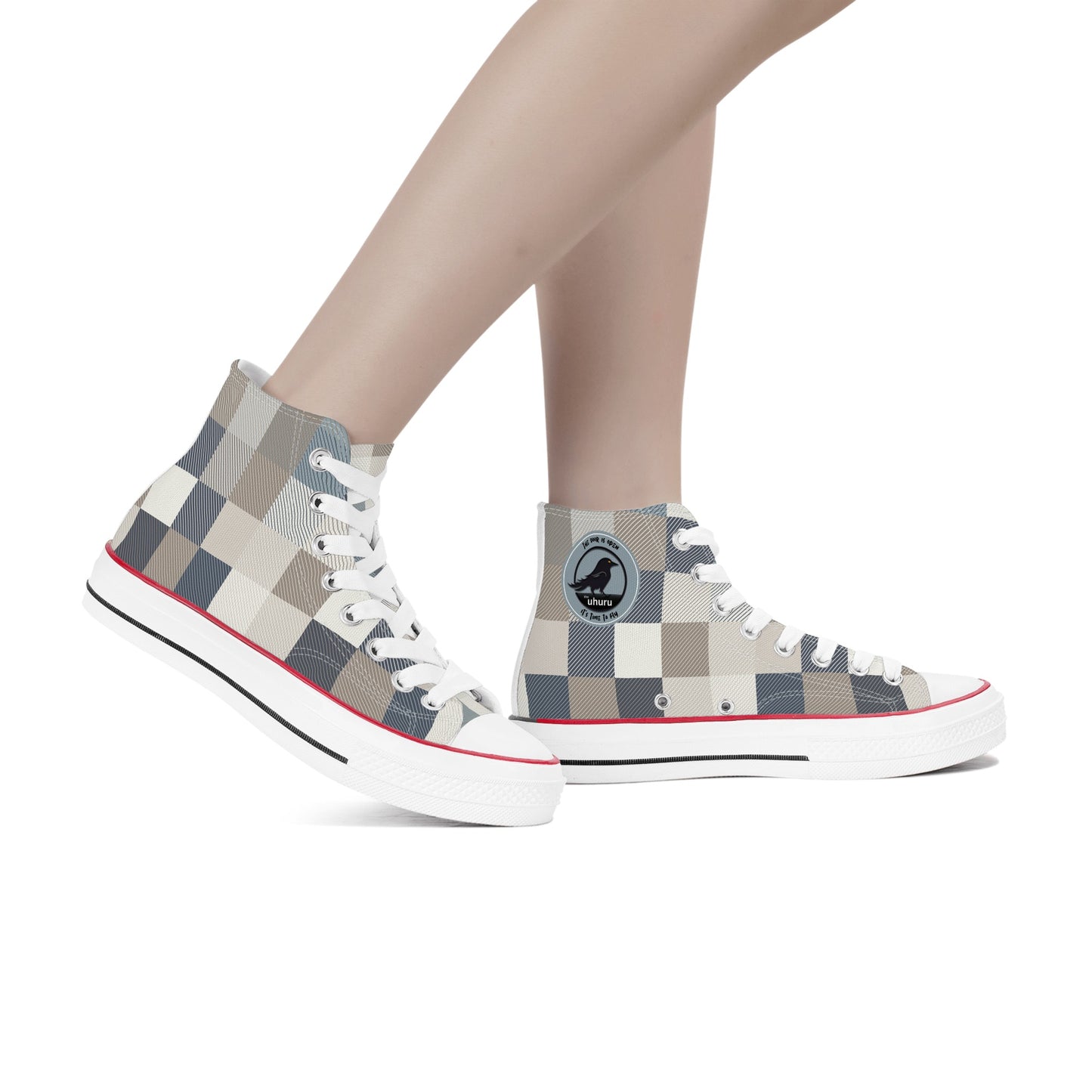 Patchwork Womens High Top Canvas Shoes