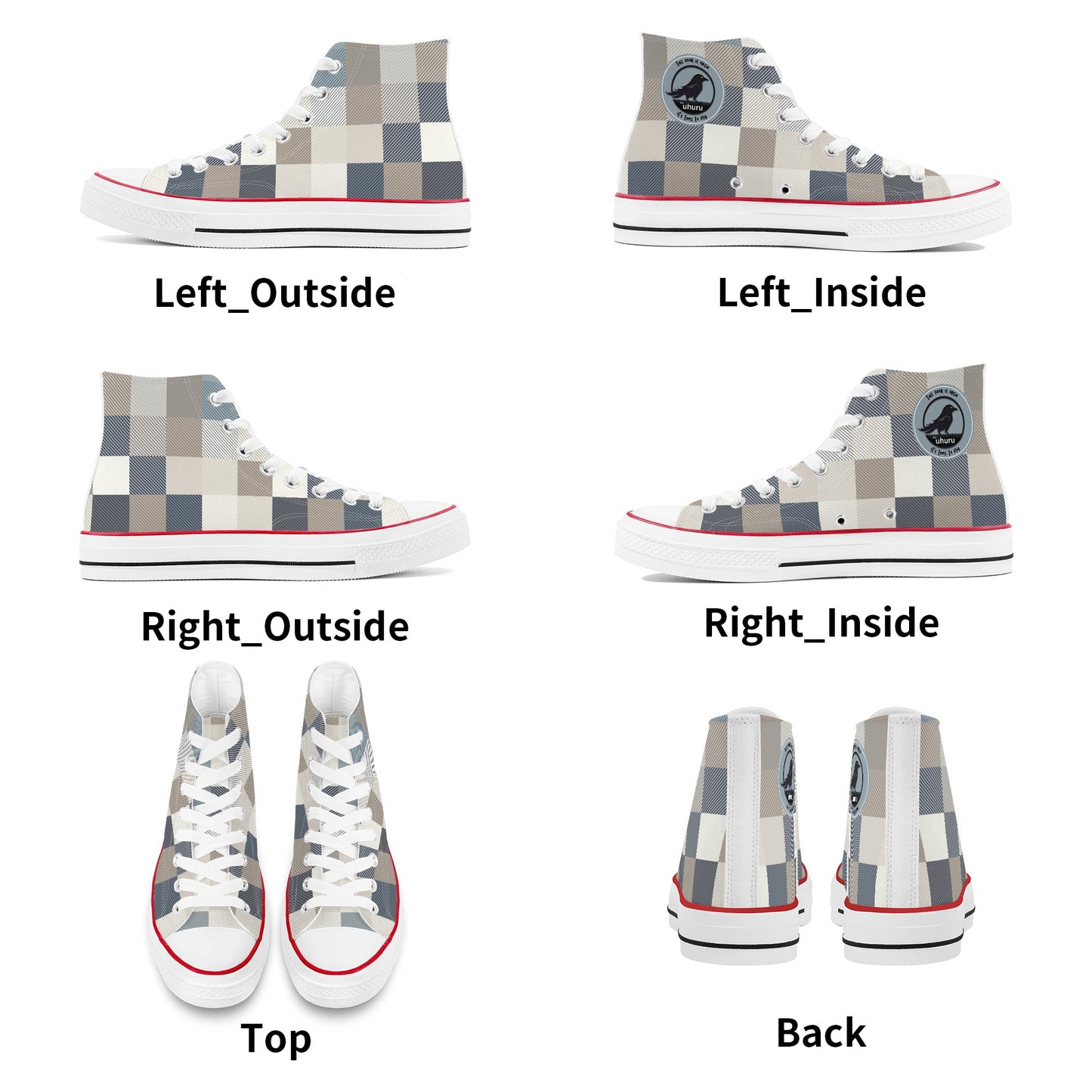 Patchwork Womens High Top Canvas Shoes