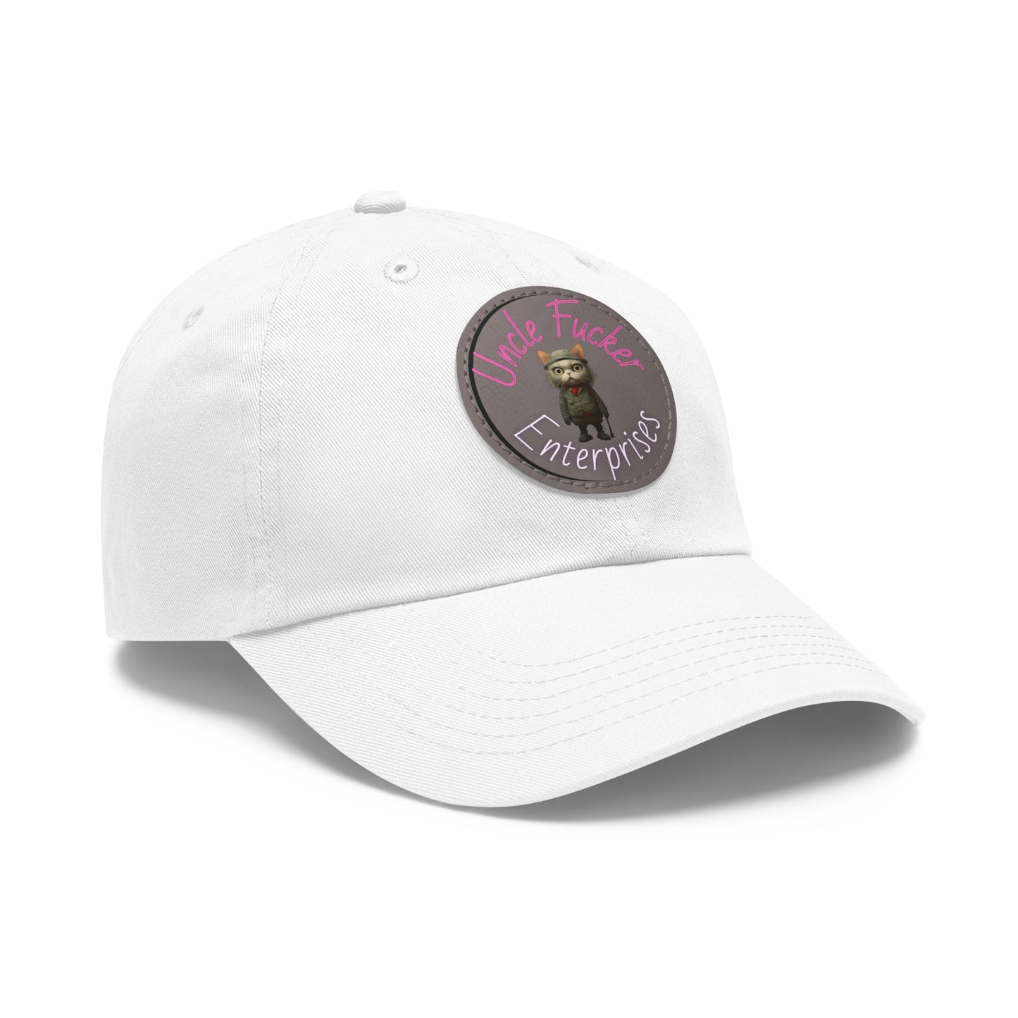 Uncle F'er Dad Hat with Leather Patch (Round)