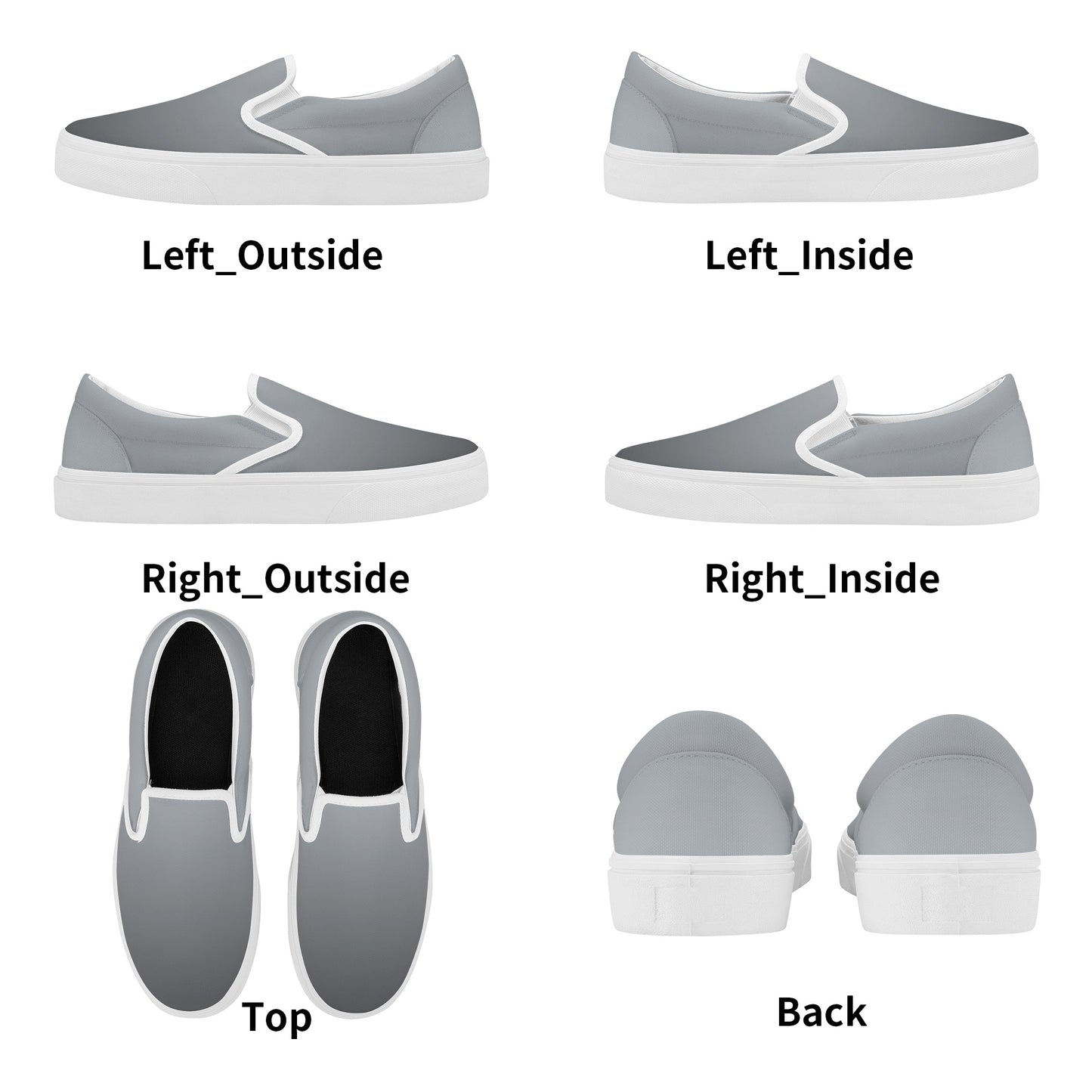 Grey Fade Women's Skate Slip-On Shoes