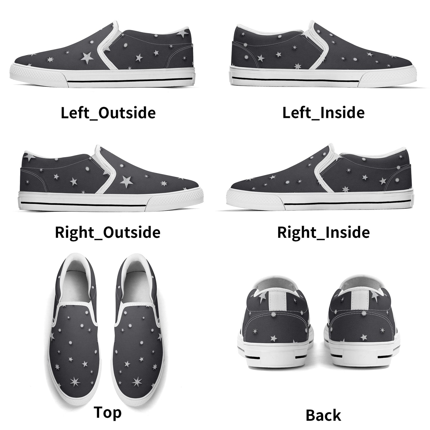 Stars (3D Stars) Women's Slip-On Shoes