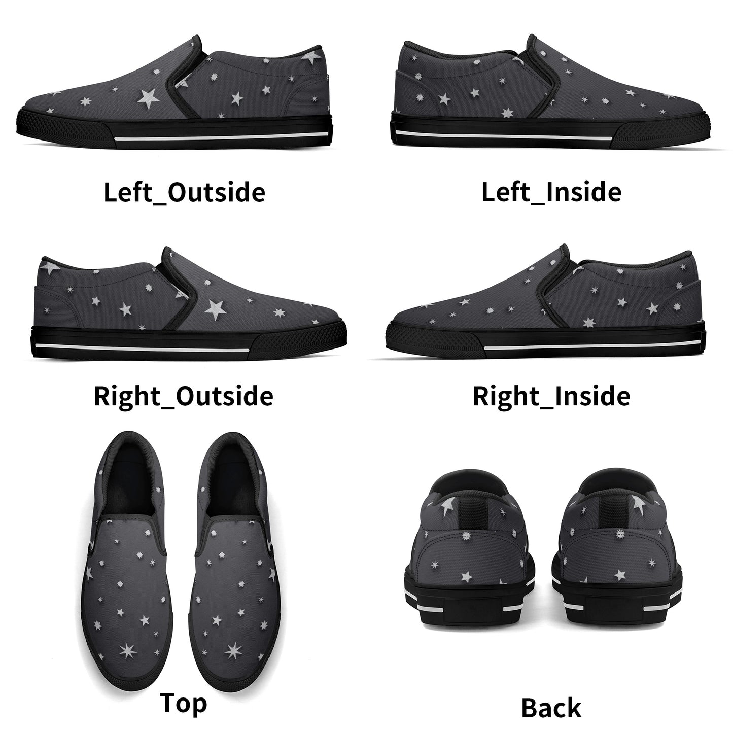 Stars (3D Stars) Women's Slip-On Shoes