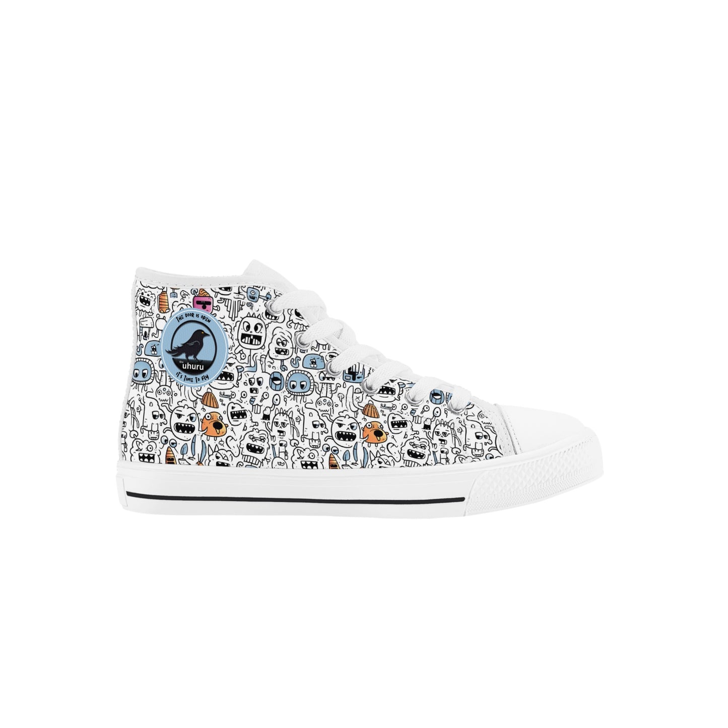 Zapatos de lona altos para niños Doodle Monster