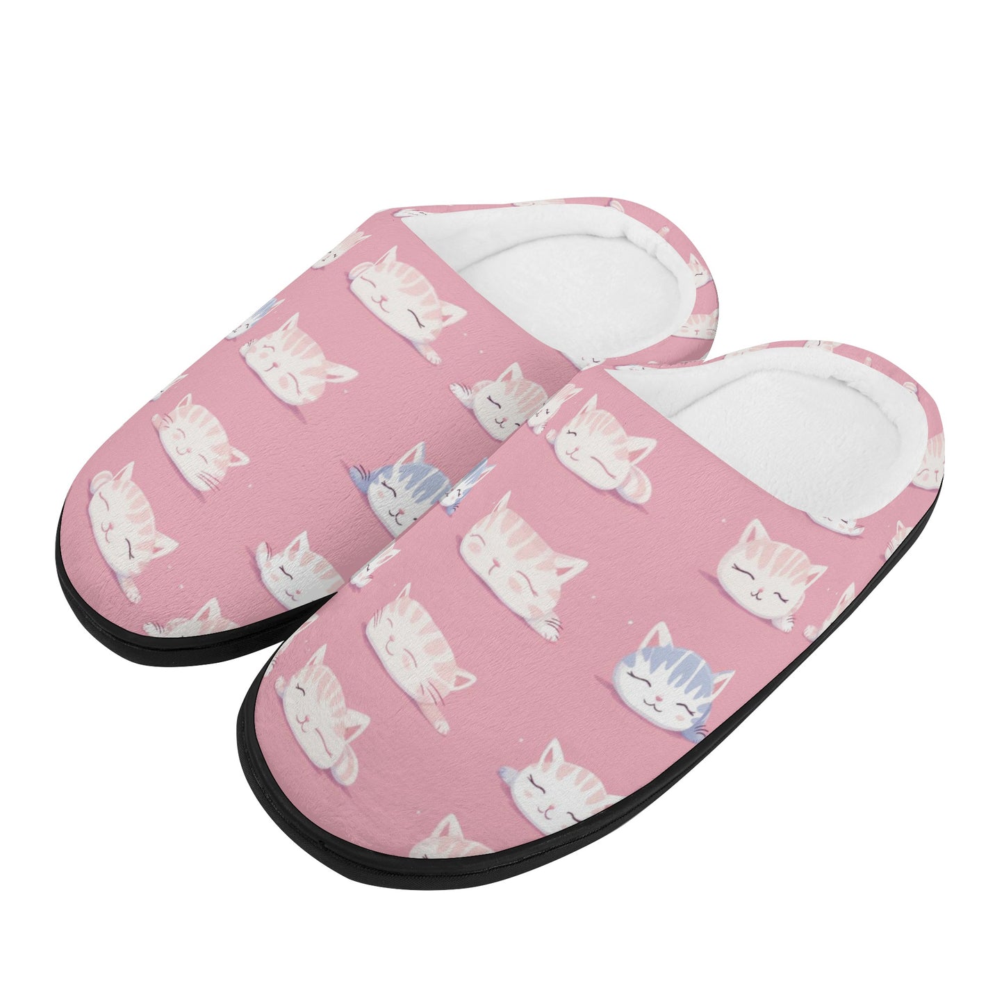 Sleepy Cats Unisex Rubber-Soled Slippers