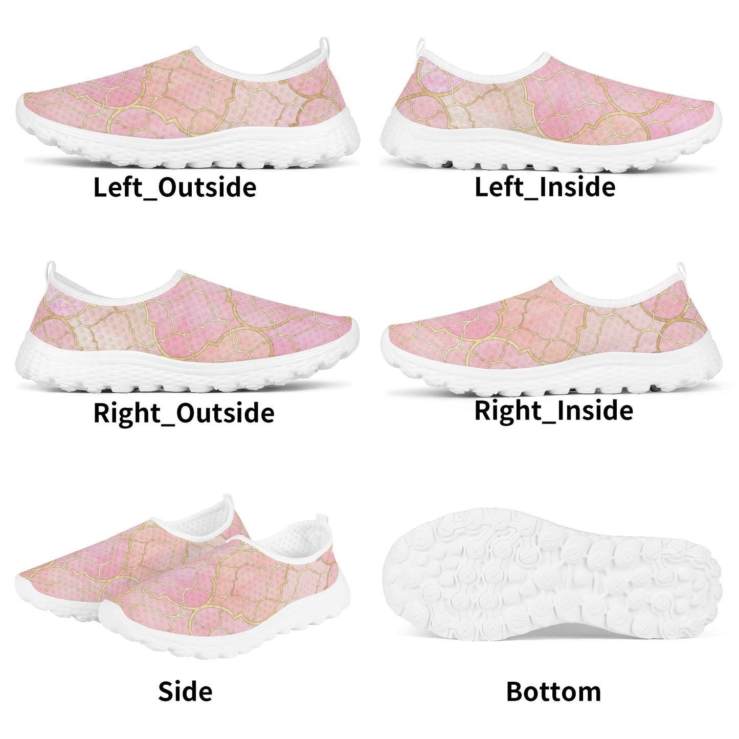 Pretty in Pink Women's Mesh Walking Shoes