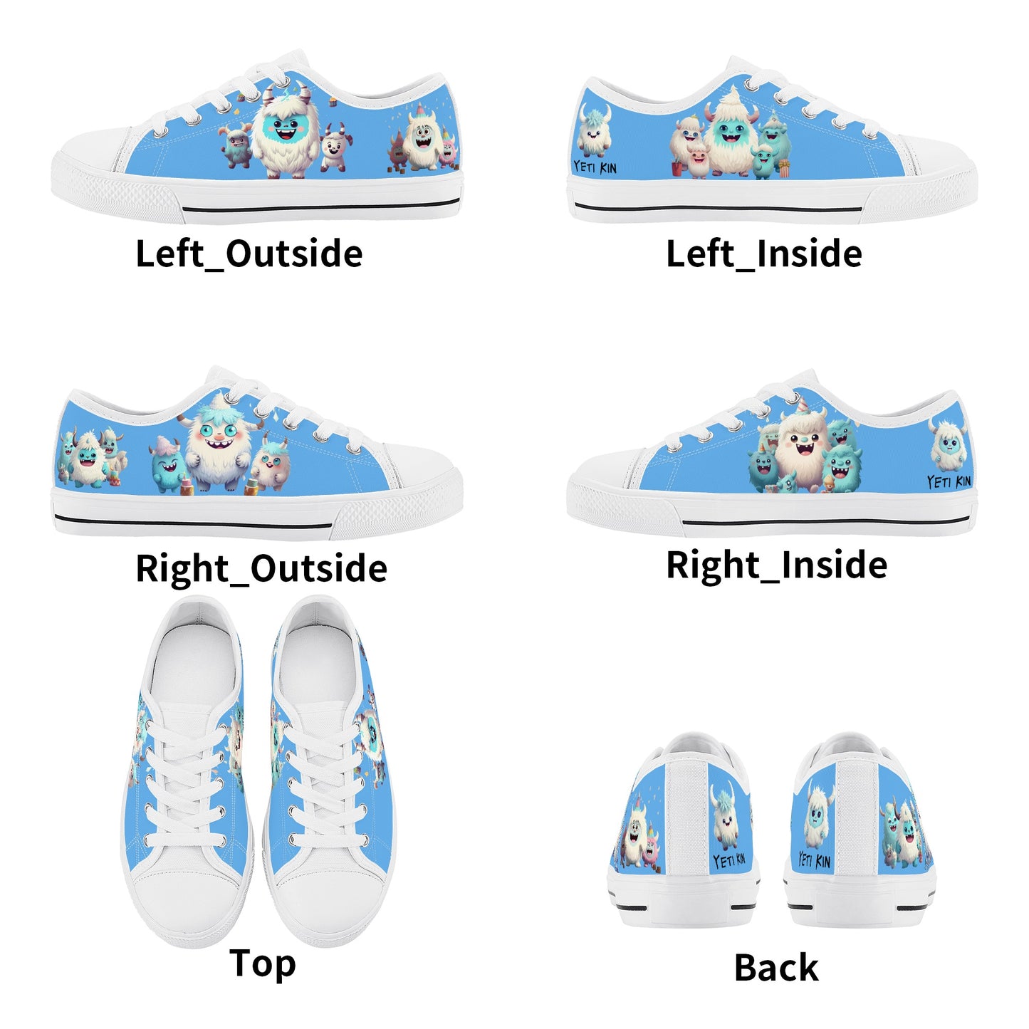 Yeti Kin Kids' Low Top Canvas Shoes