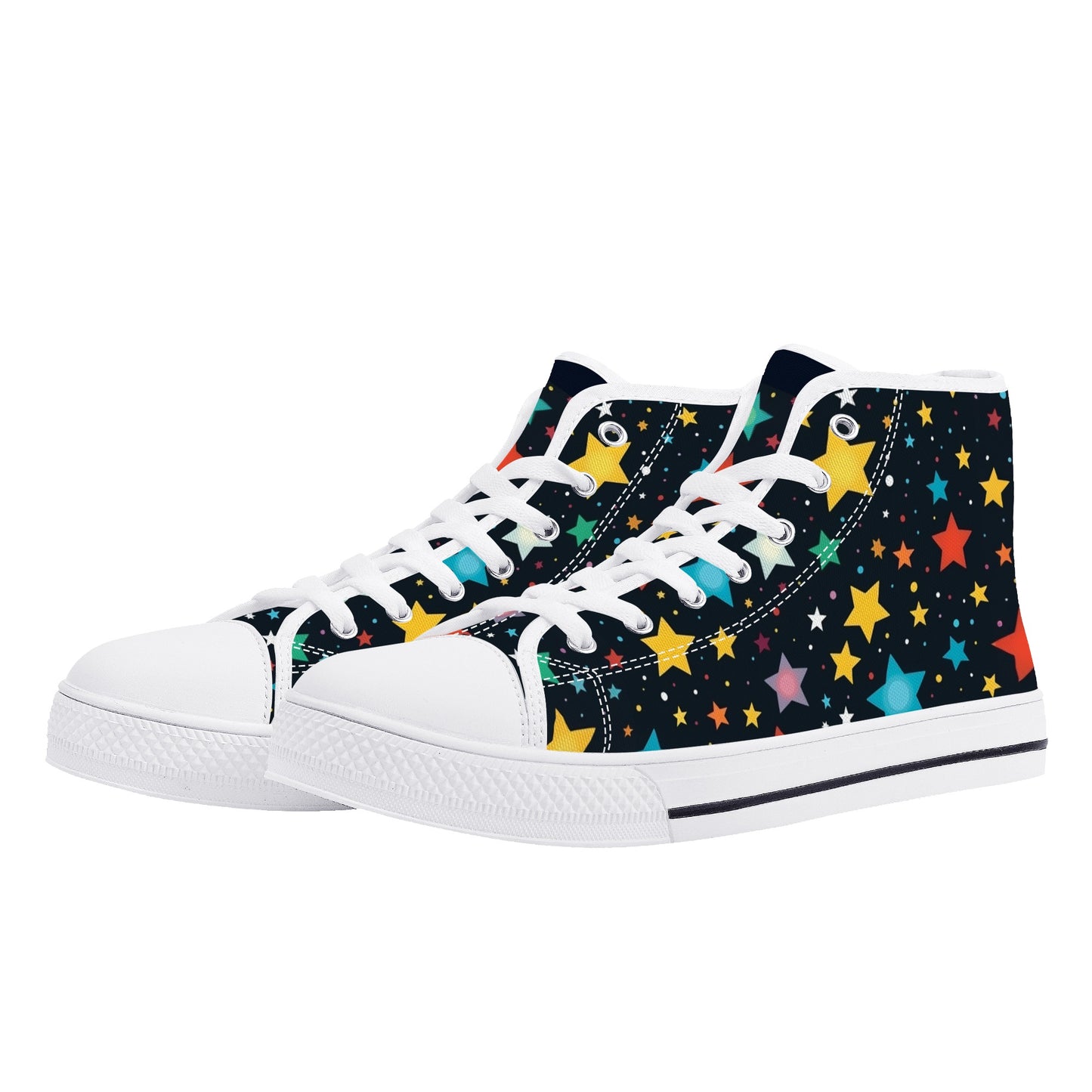 Celestial Vibe Men's High Top Canvas Shoes