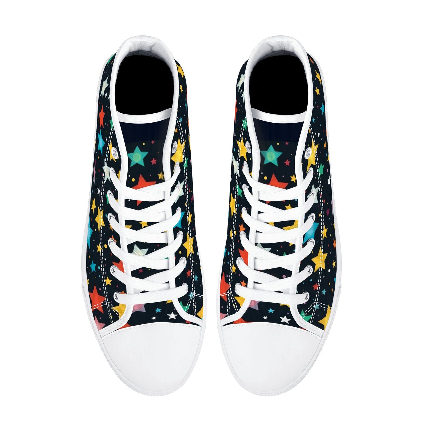 Celestial Vibe Men's High Top Canvas Shoes