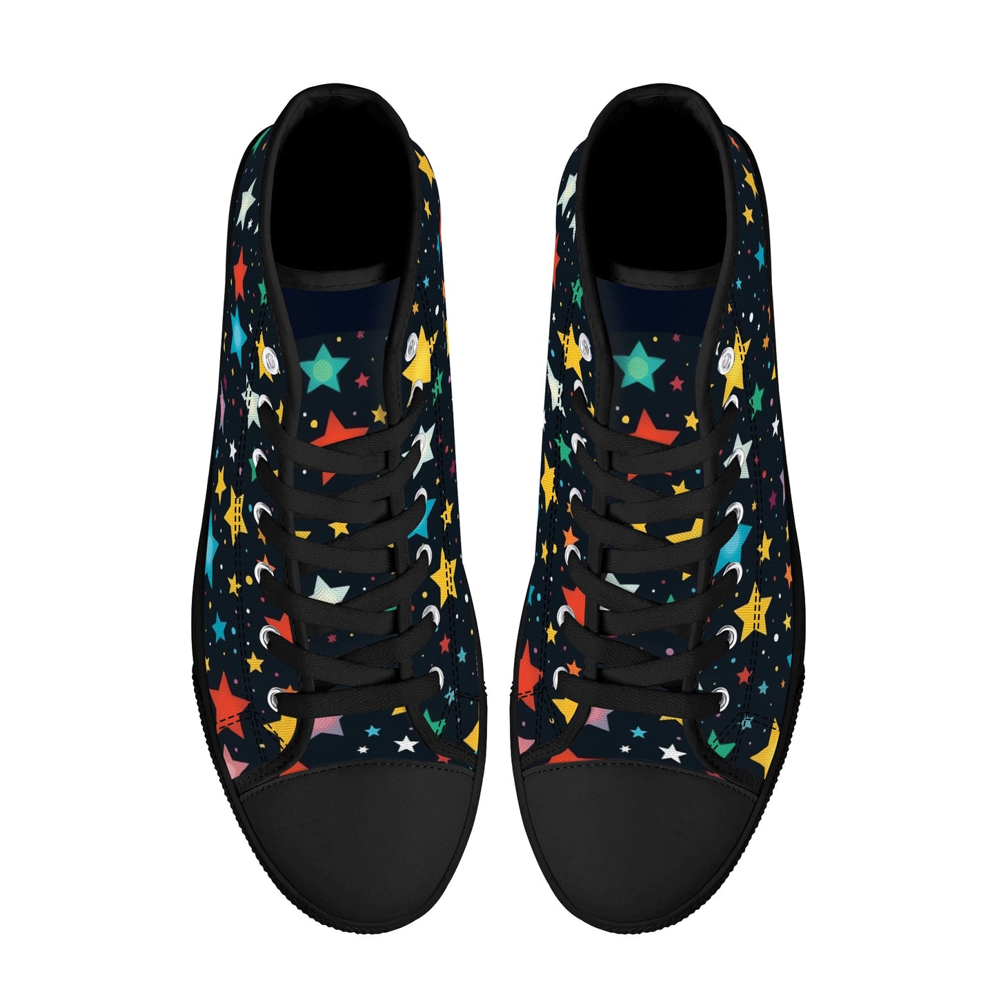 Celestial Vibe Men's High Top Canvas Shoes