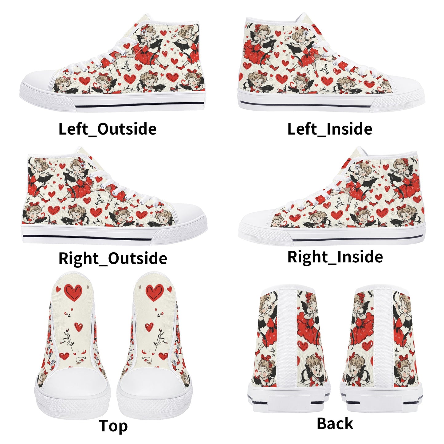 Cupid Women's High Top Canvas Shoes