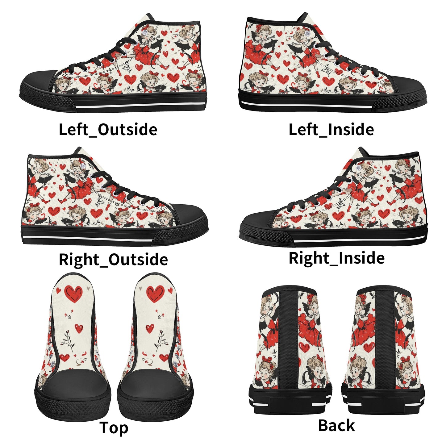 Cupid Women's High Top Canvas Shoes