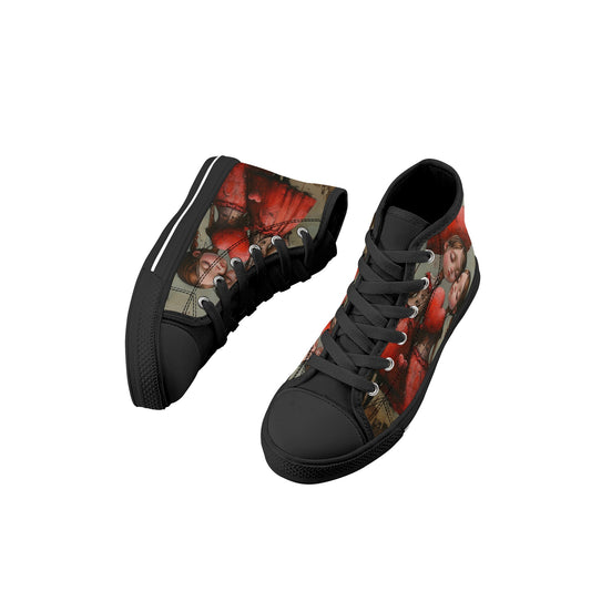 Love Is In My Hair Kids' High Top Canvas Shoes