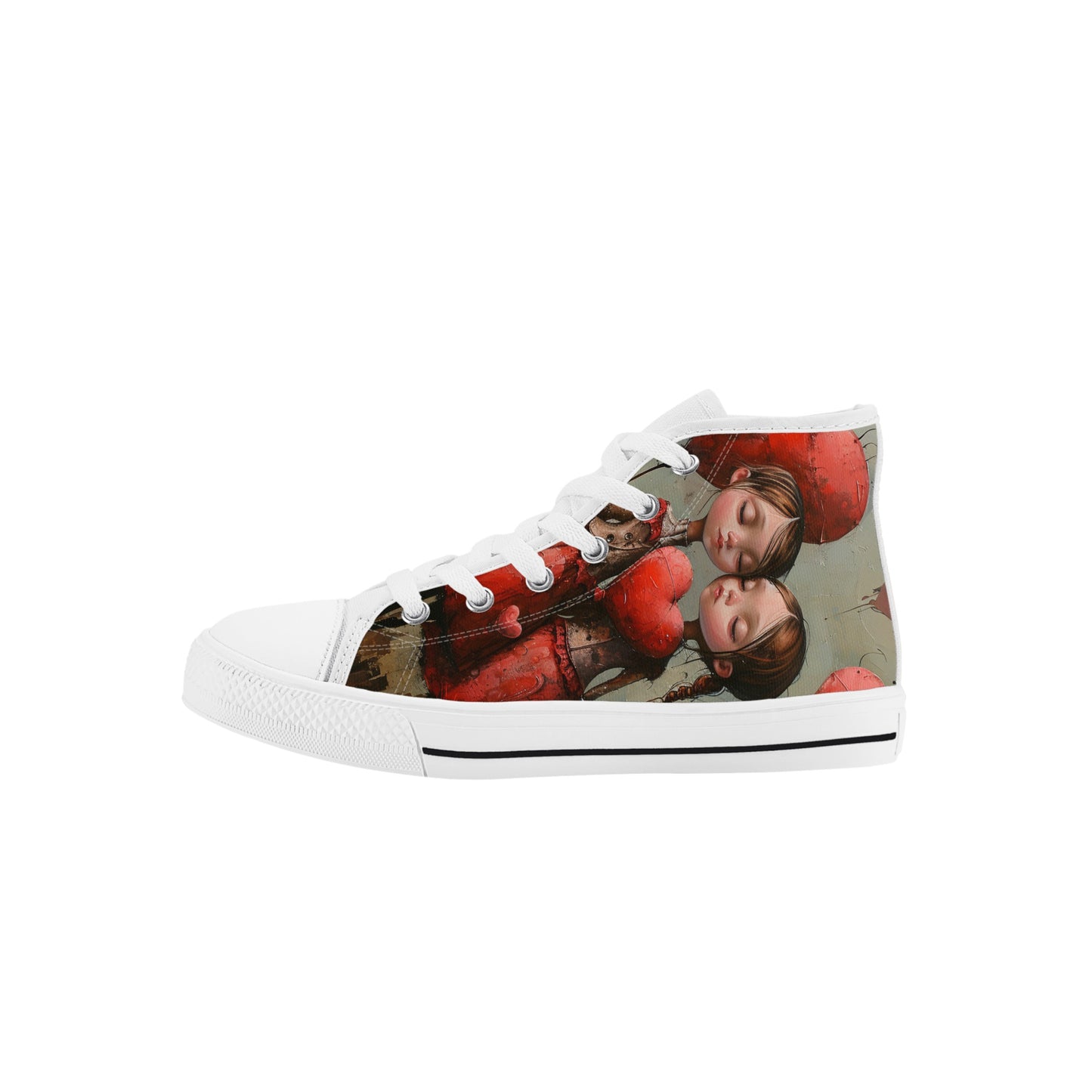 Love Is In My Hair Kids' High Top Canvas Shoes