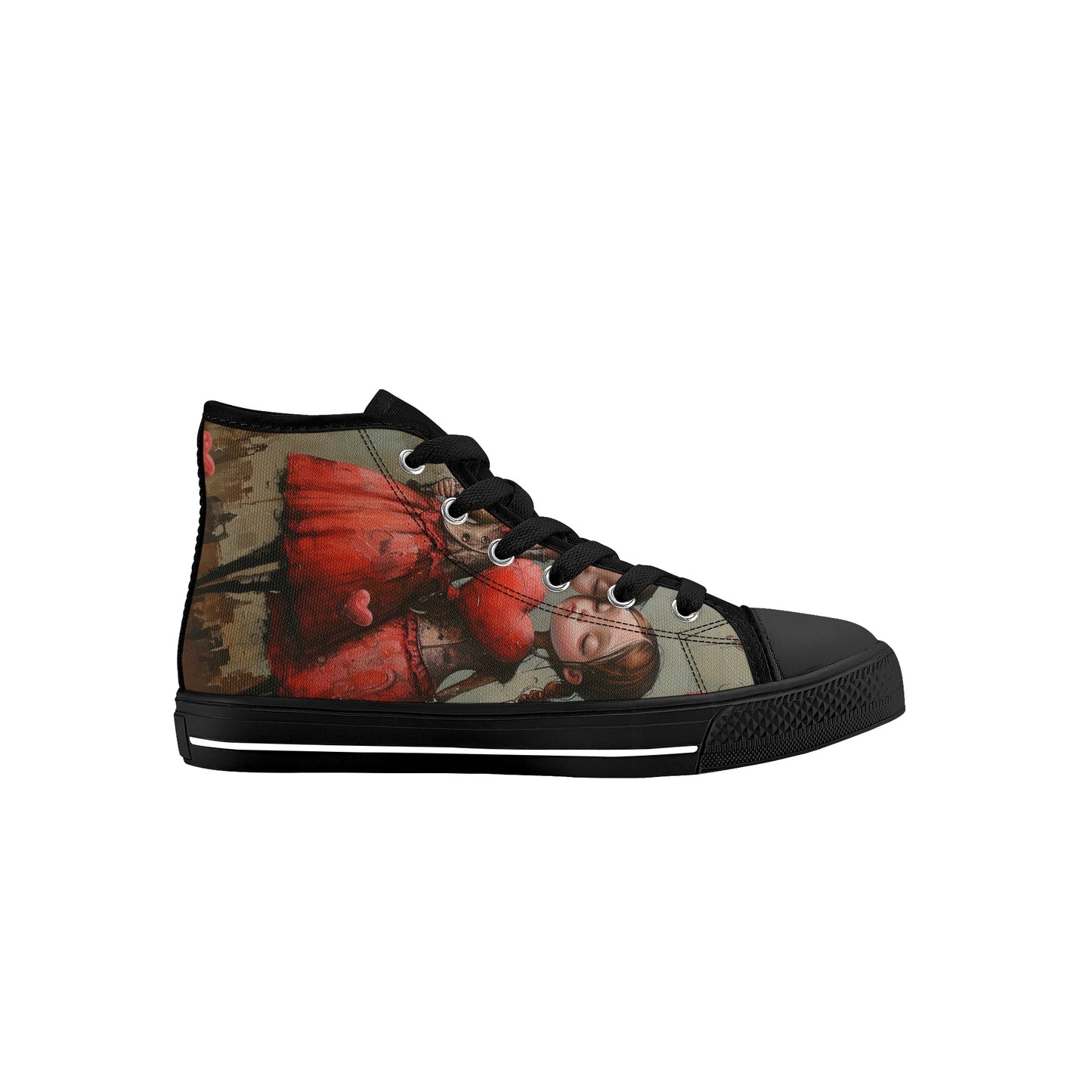 Love Is In My Hair Kids' High Top Canvas Shoes