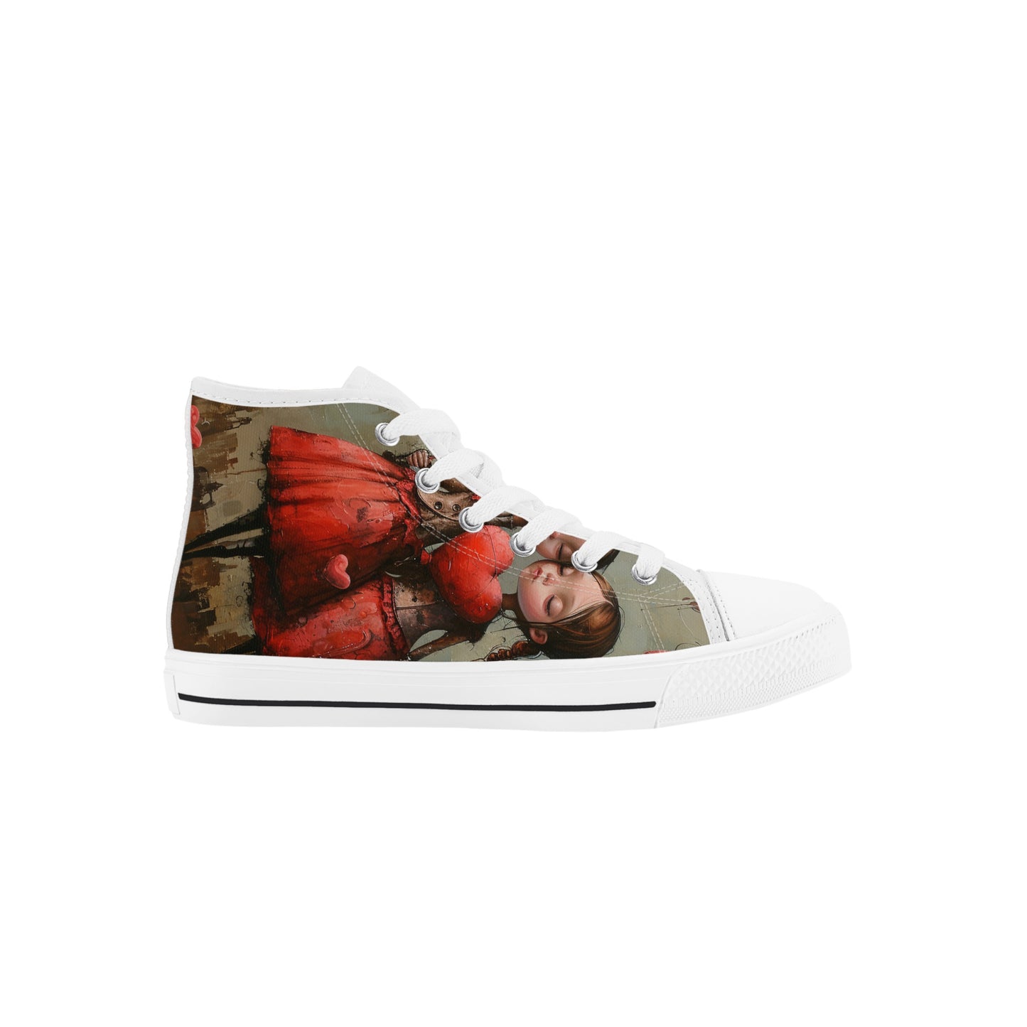 Love Is In My Hair Kids' High Top Canvas Shoes