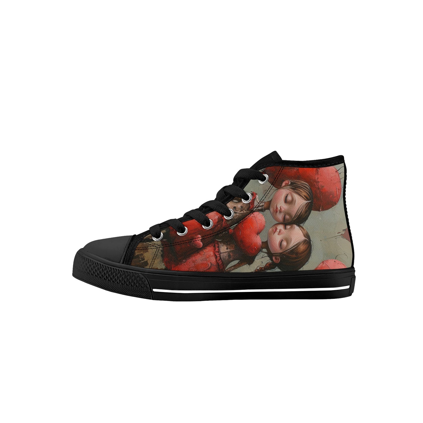 Love Is In My Hair Kids' High Top Canvas Shoes