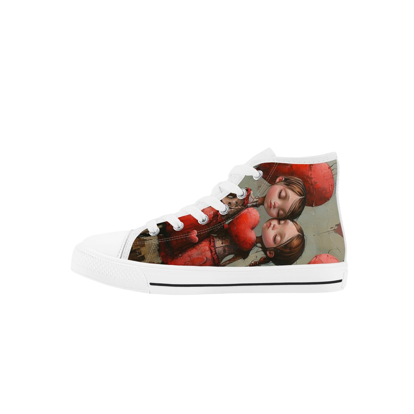 Love Is In My Hair Kids' High Top Canvas Shoes