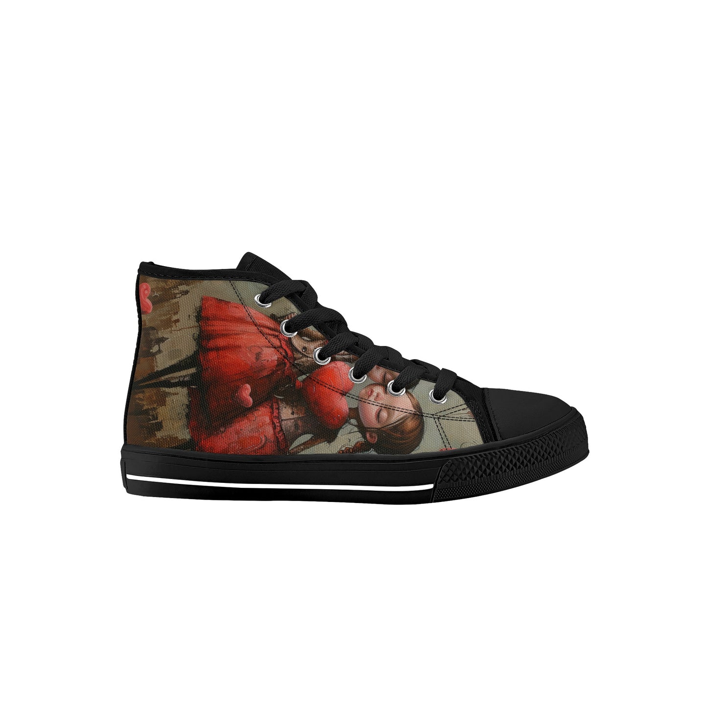 Love Is In My Hair Kids' High Top Canvas Shoes