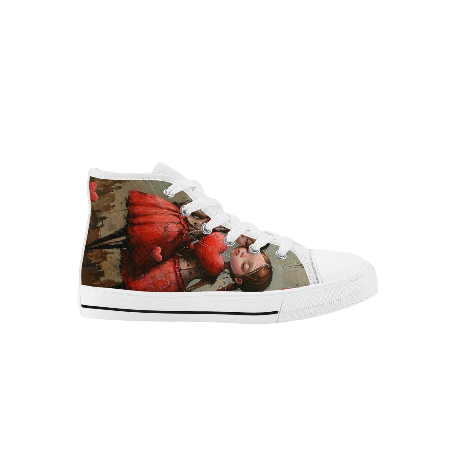 Love Is In My Hair Kids' High Top Canvas Shoes