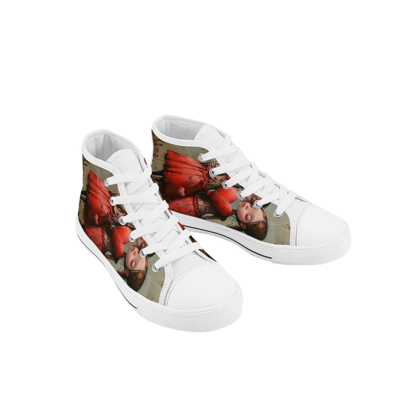 Love Is In My Hair Kids' High Top Canvas Shoes