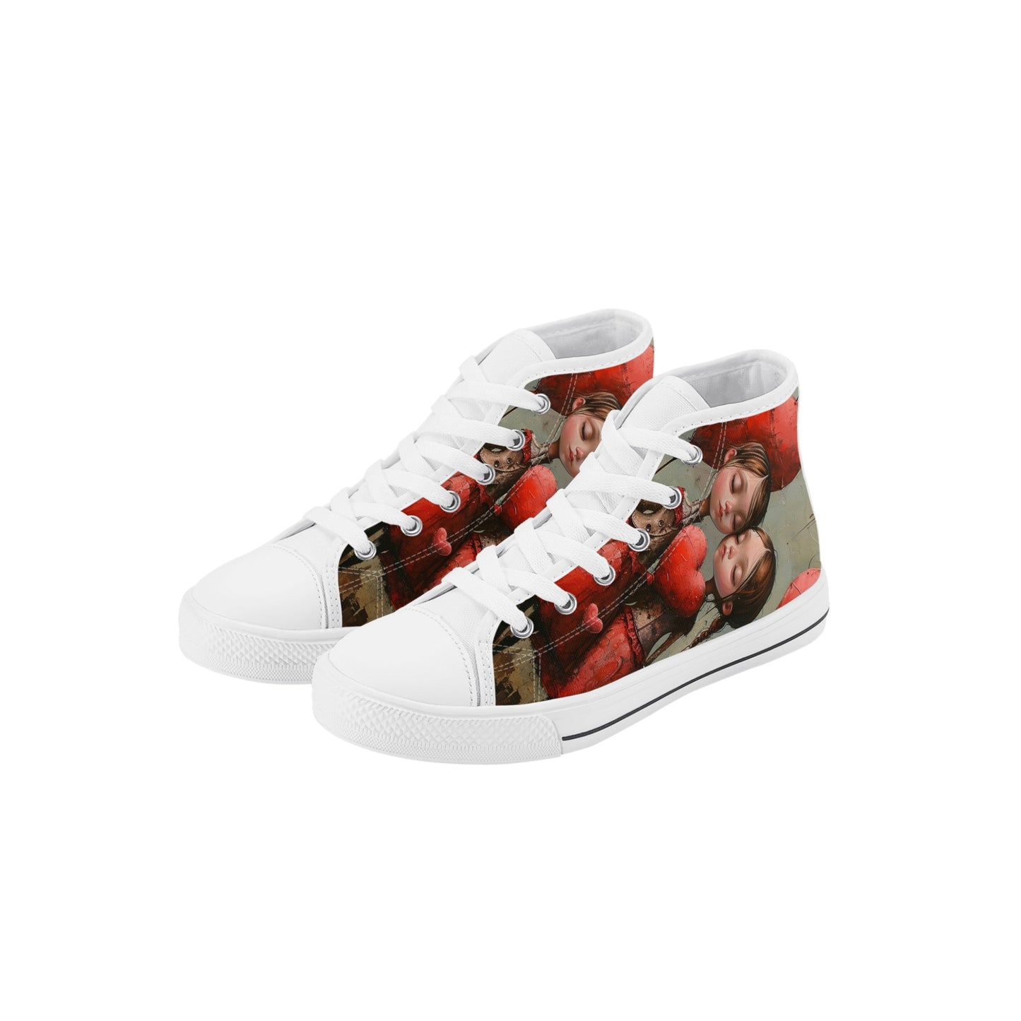 Love Is In My Hair Kids' High Top Canvas Shoes