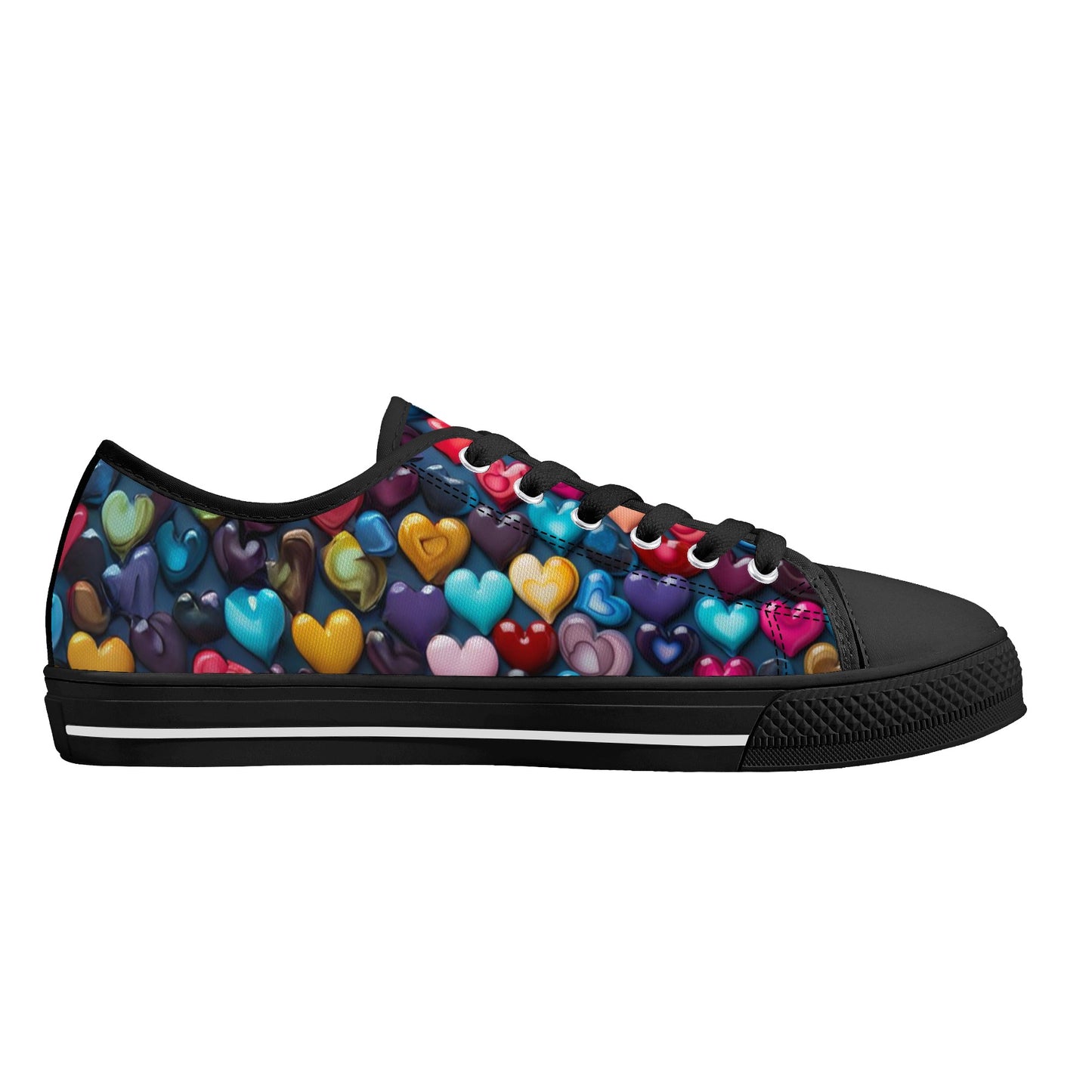 Heart of Glass Women's Low Top Canvas Shoes