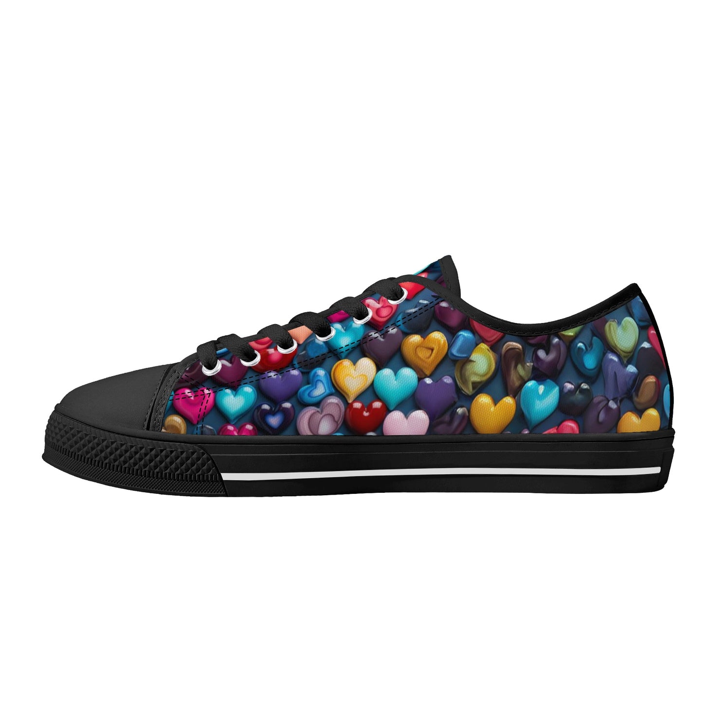 Heart of Glass Women's Low Top Canvas Shoes