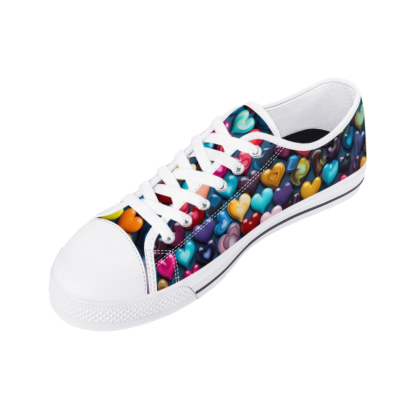 Heart of Glass Women's Low Top Canvas Shoes