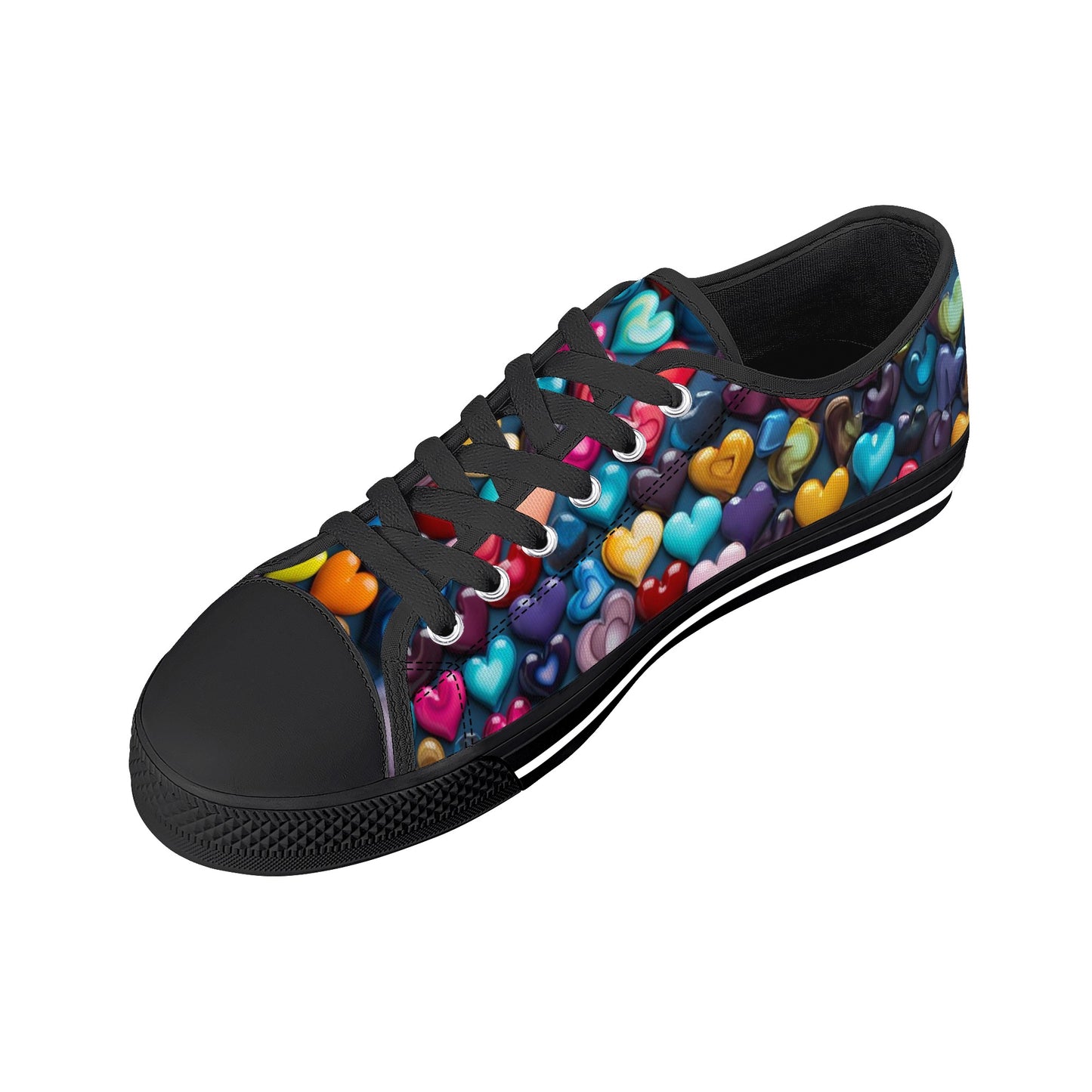 Heart of Glass Women's Low Top Canvas Shoes