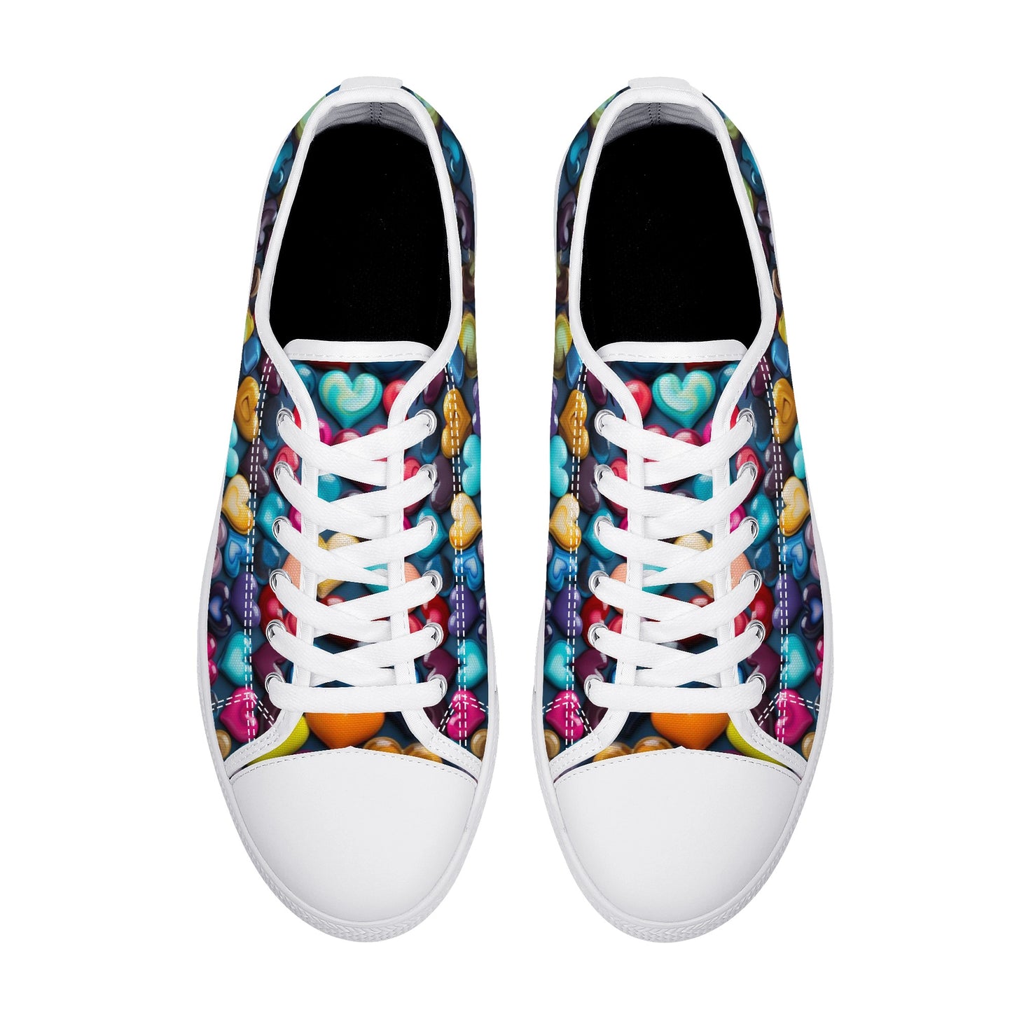 Heart of Glass Women's Low Top Canvas Shoes