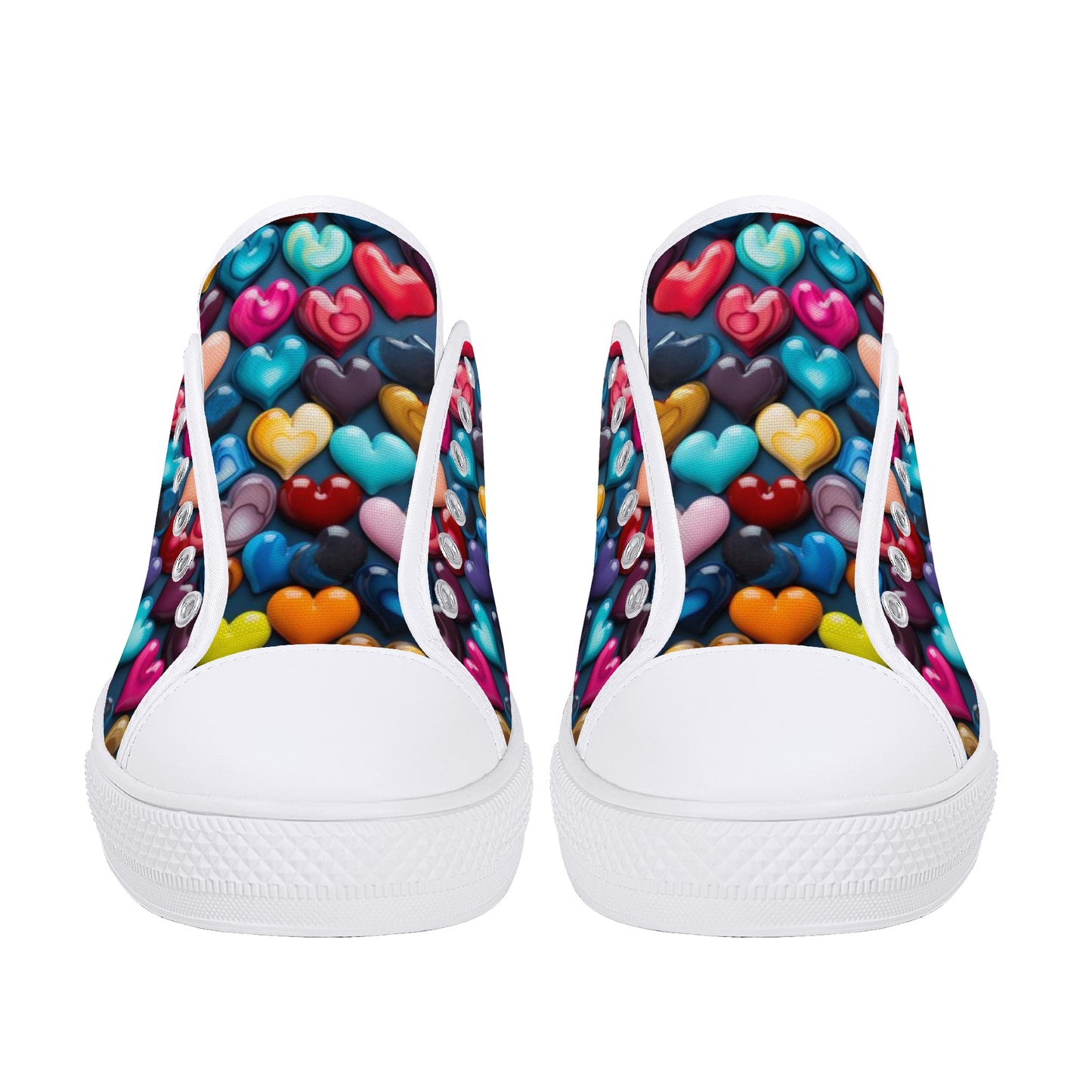 Heart of Glass Women's Low Top Canvas Shoes