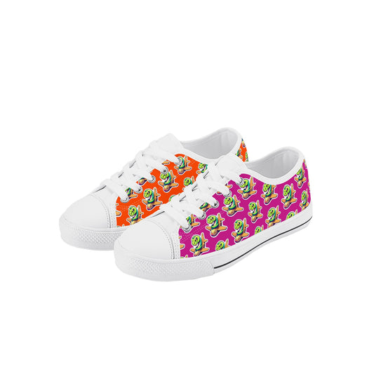 Snake On A Plane Kids Low Top Canvas Shoes