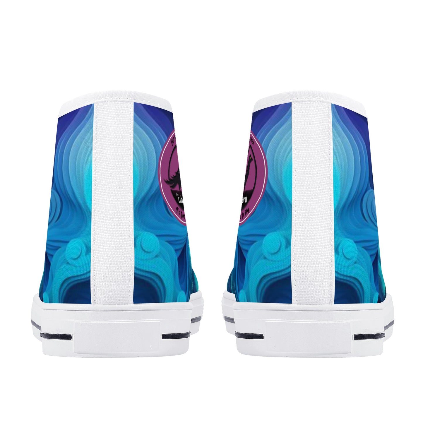 Zapatos de lona de caña alta para mujer Rainbow Swirl