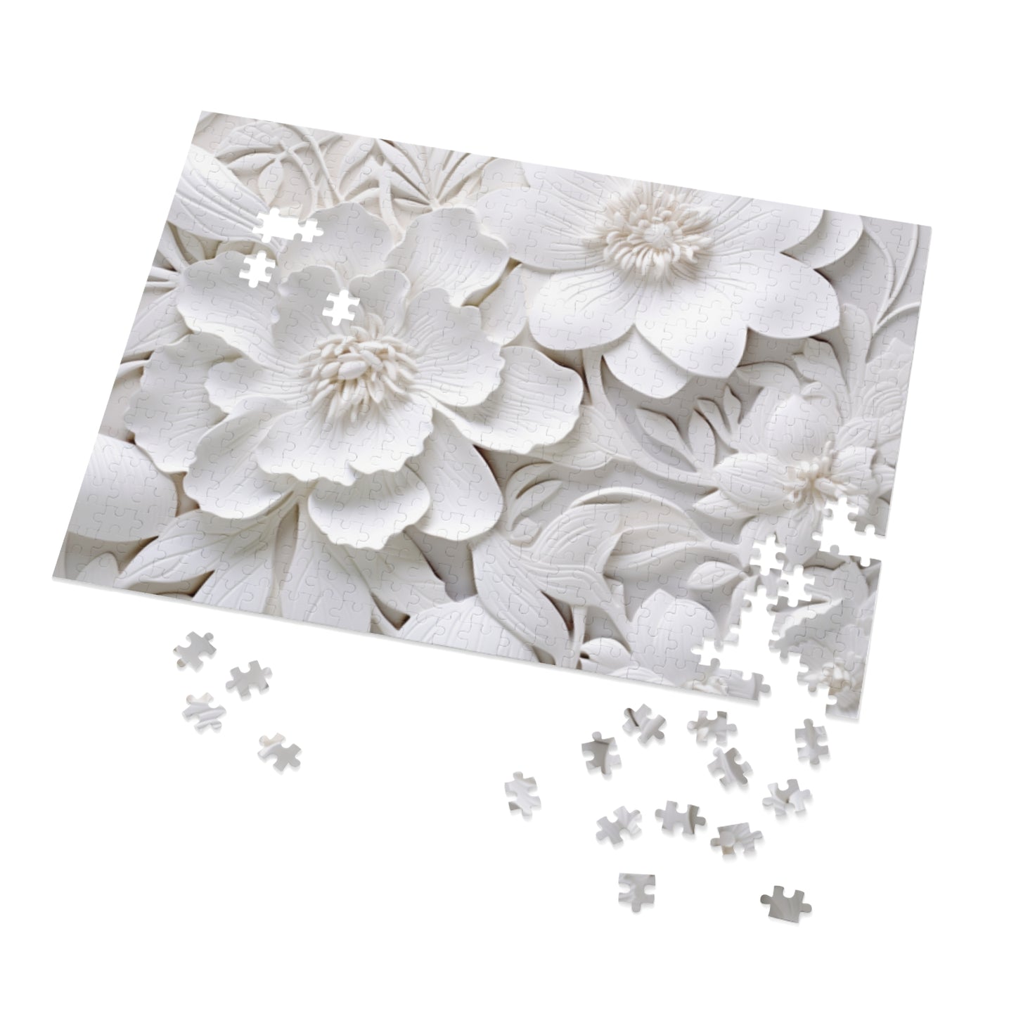 Jigsaw Puzzle - White Flowers