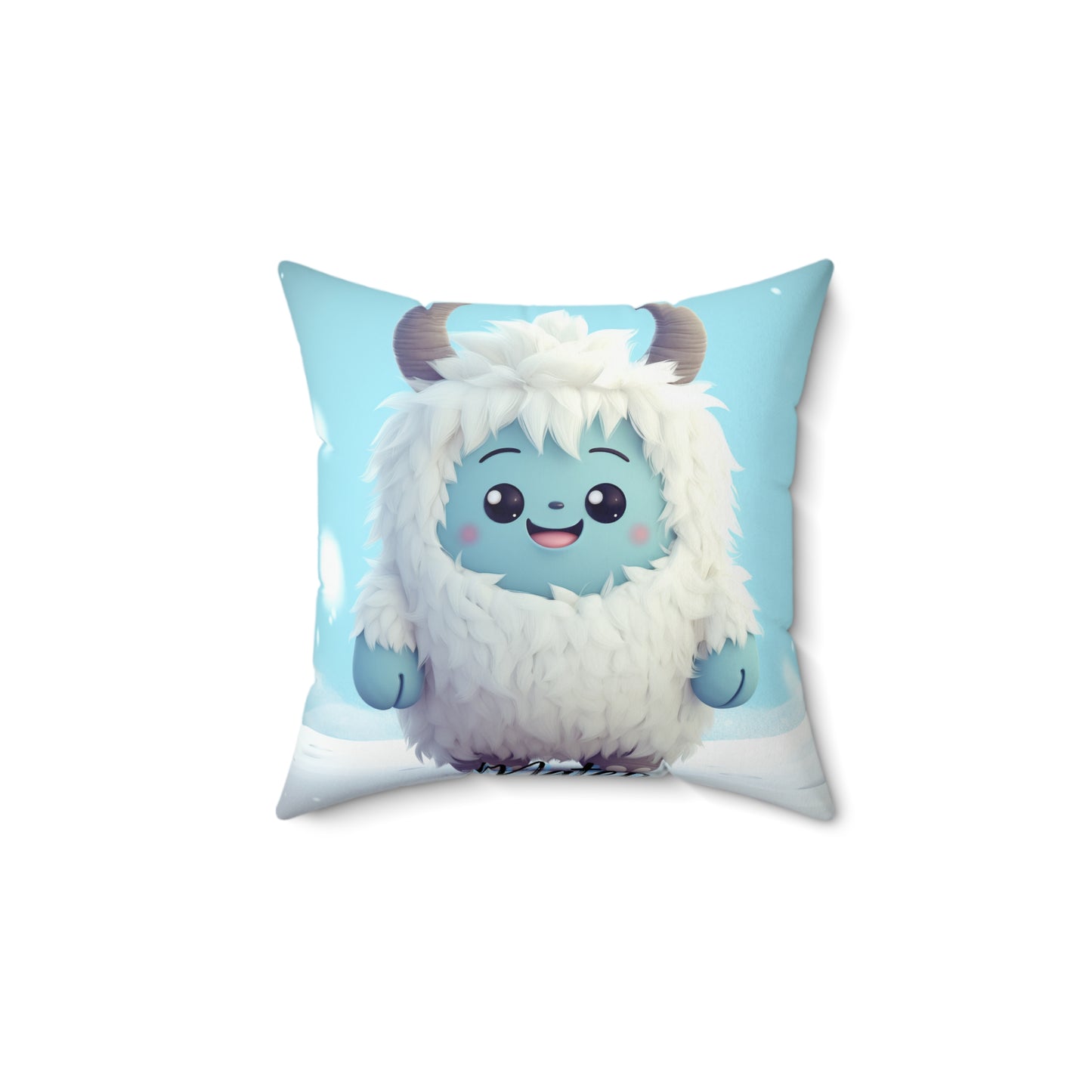 Spun Polyester Square Pillow Mateo... Yeti Kin