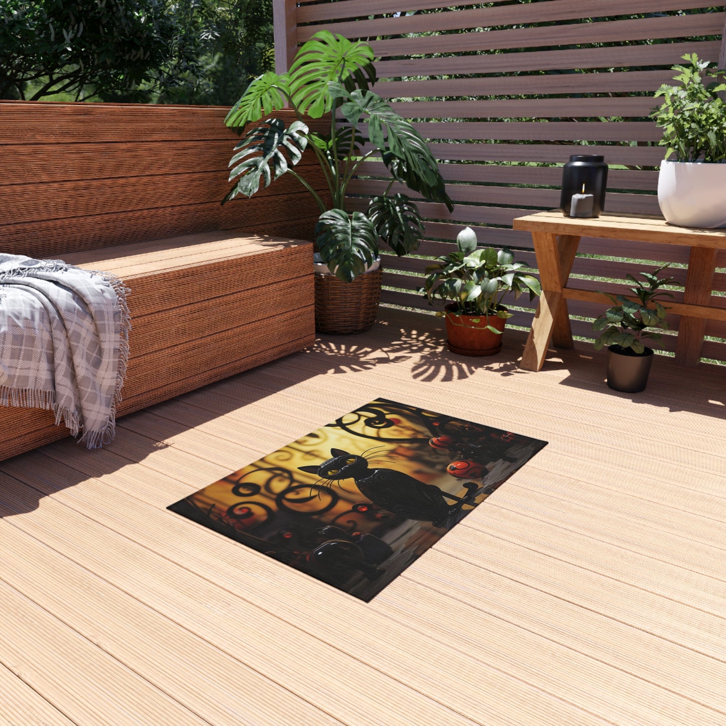 Outdoor Rug Black Cat 2