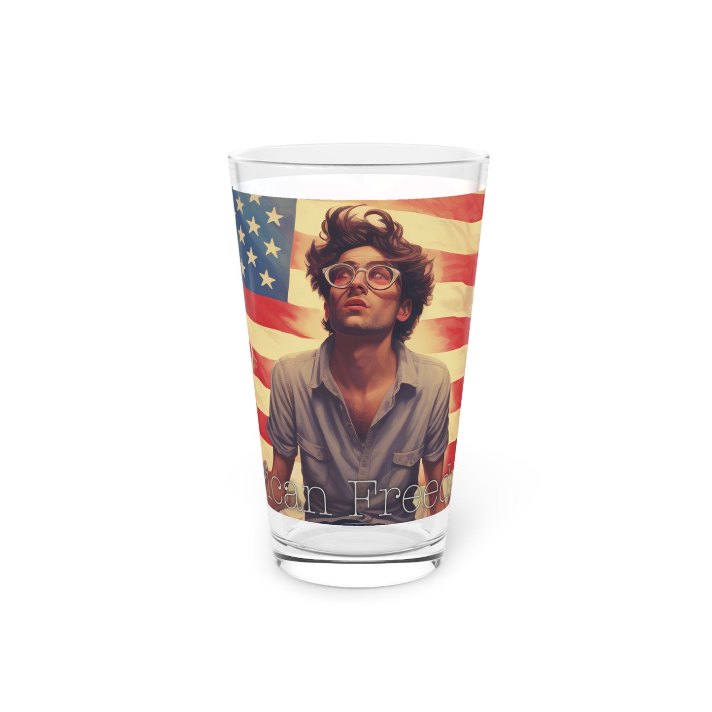 Pint Glass, 16oz 'Murican Freedumb