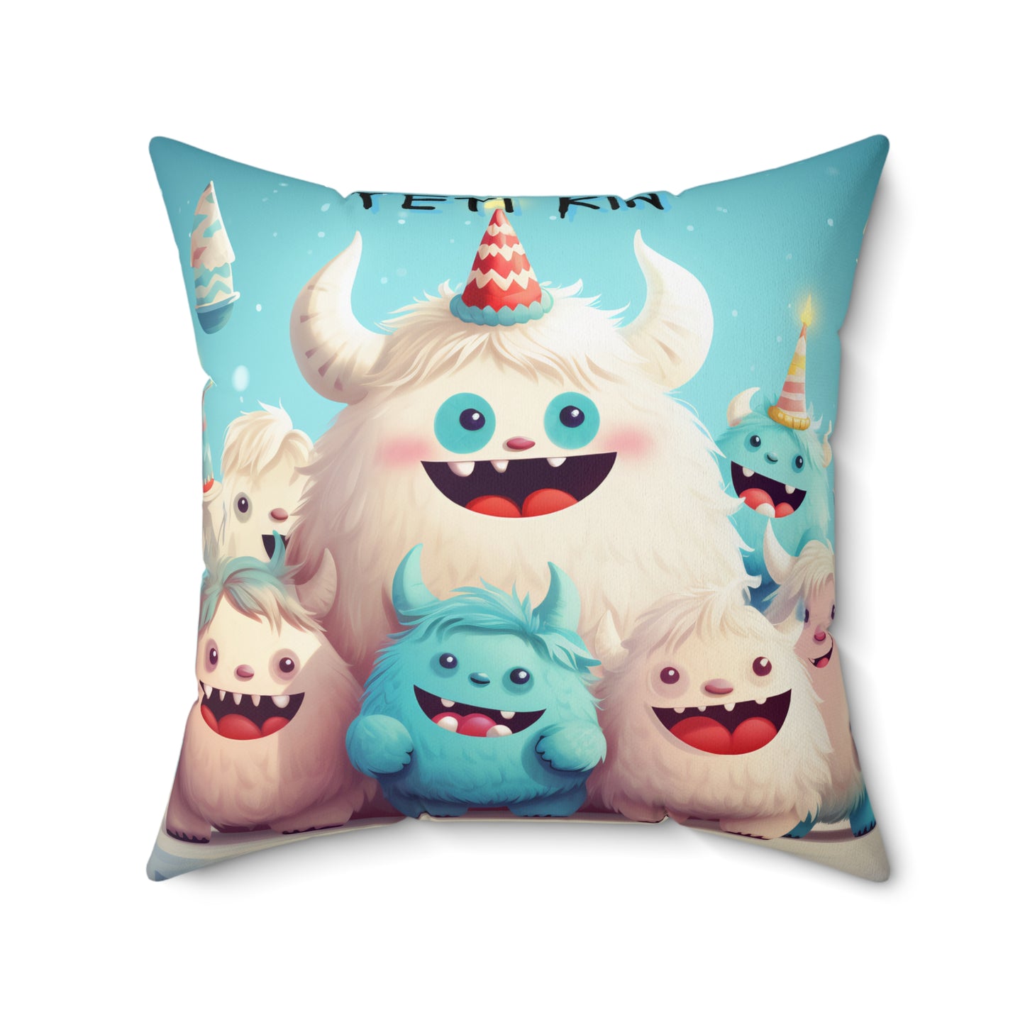 Spun Polyester Square Pillow Mateo... Yeti Kin