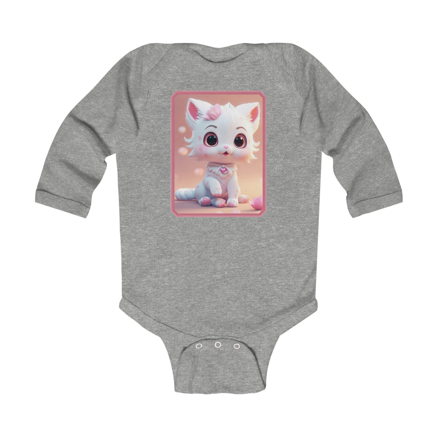 Body Infantil Manga Larga Gato 2