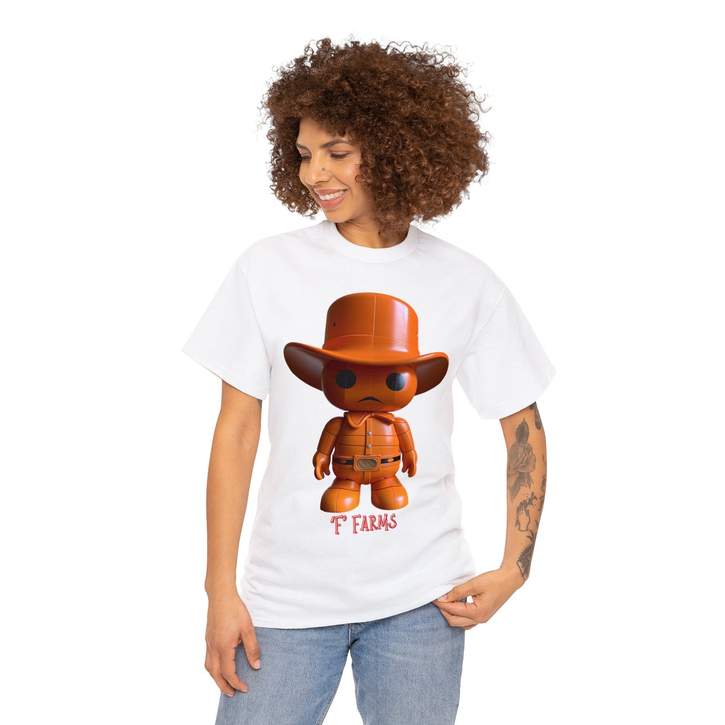 Unisex Heavy Cotton Tee F Farms Cowboy