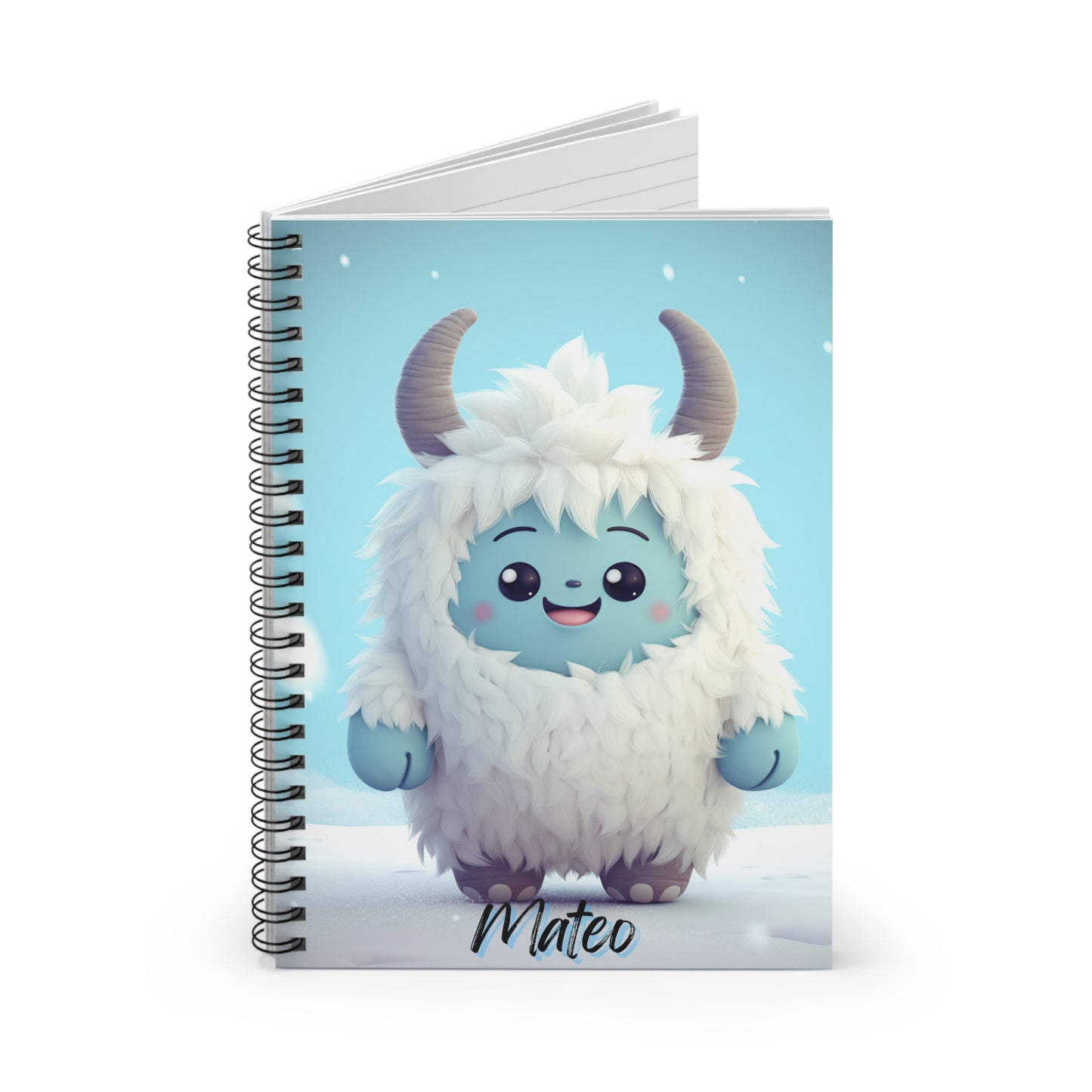 Spiral Notebook - Ruled Line Yeti Kin... Mateo