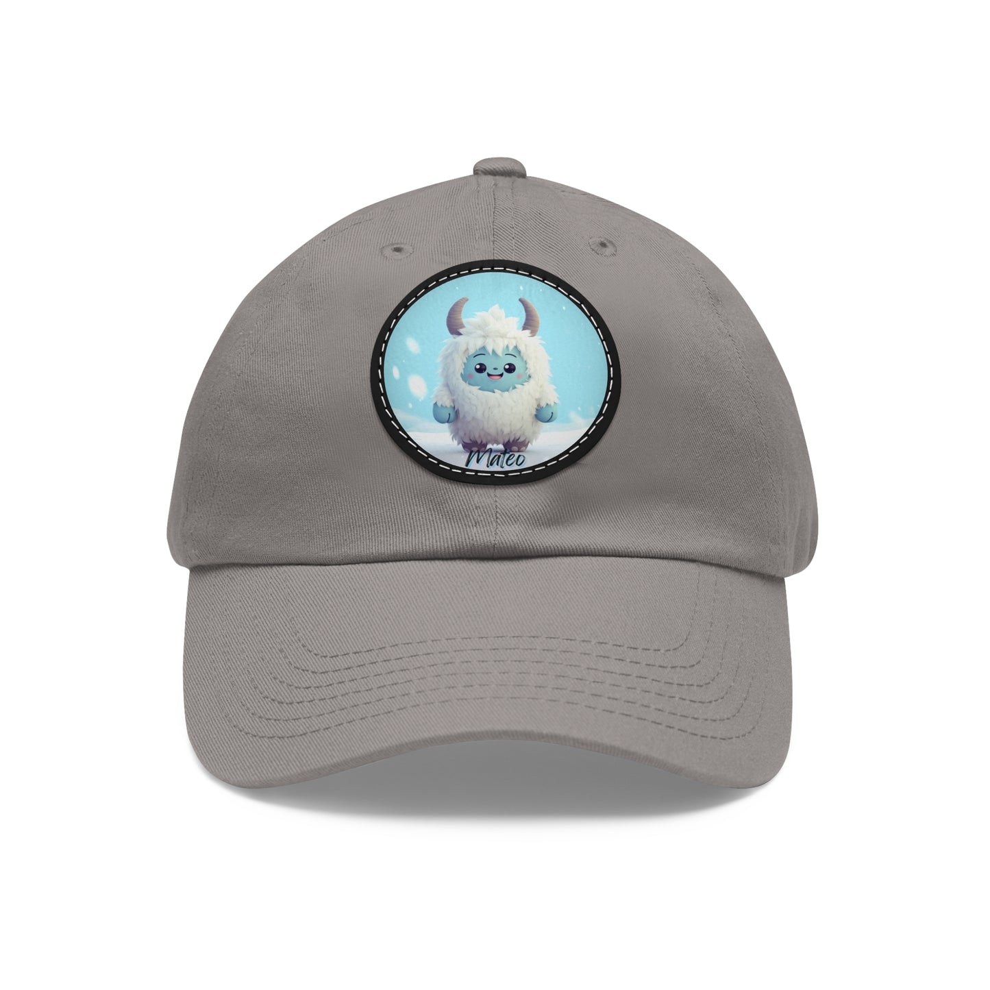 Dad Hat with Leather Patch (Round) Mateo