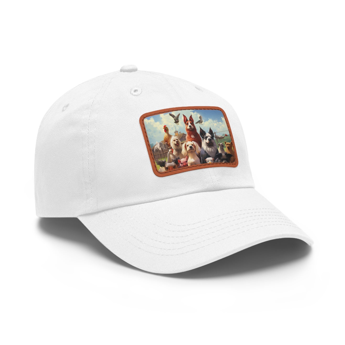 Dad Hat with Leather Patch (Rectangle) Animal Farm Friends