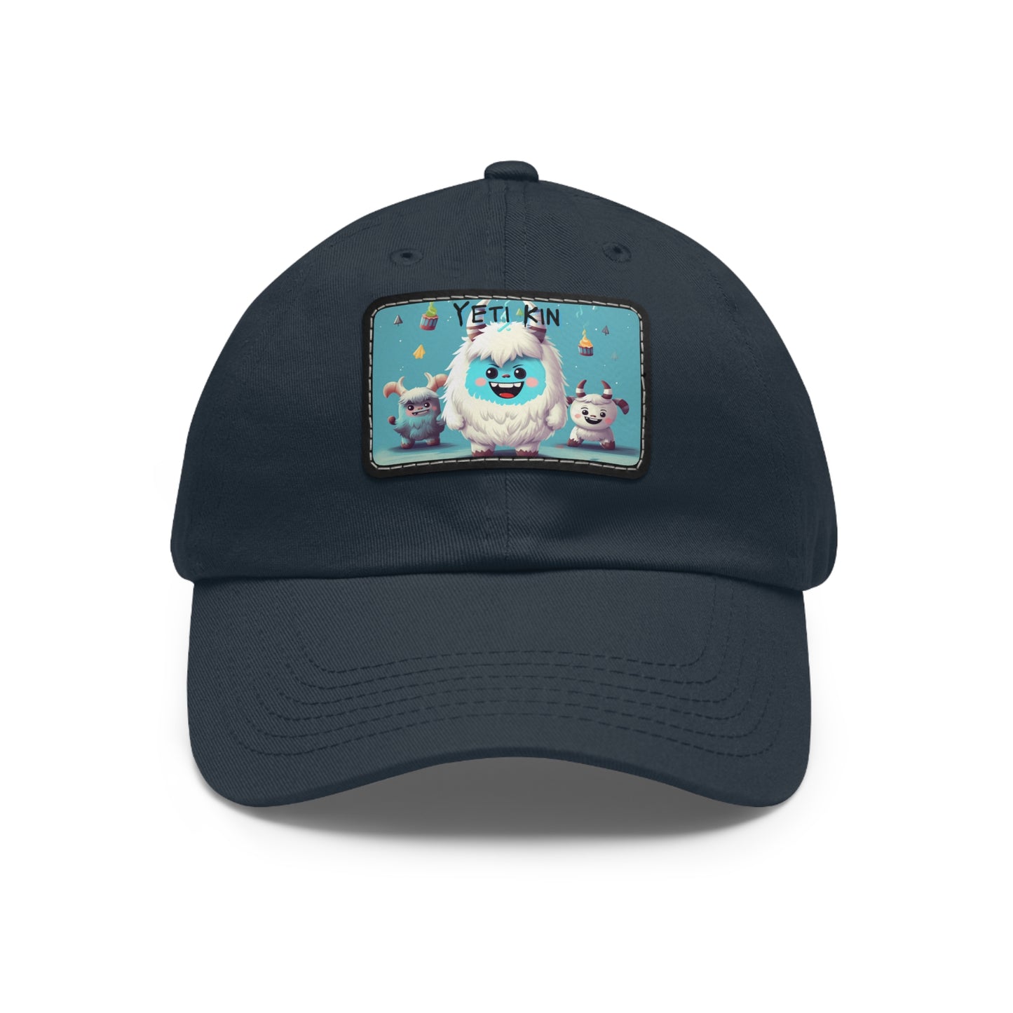 Dad Hat with Leather Patch (Rectangle) Yeti Kin 1