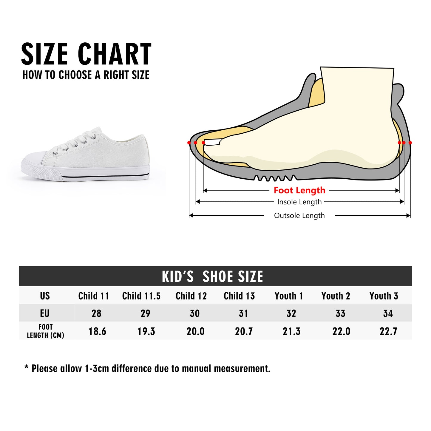 Yeti Kin Kids' Low Top Canvas Shoes