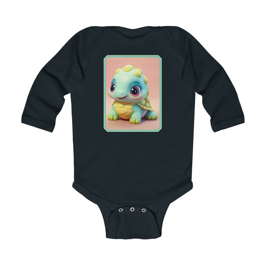 Infant Long Sleeve Bodysuit Turtle 1