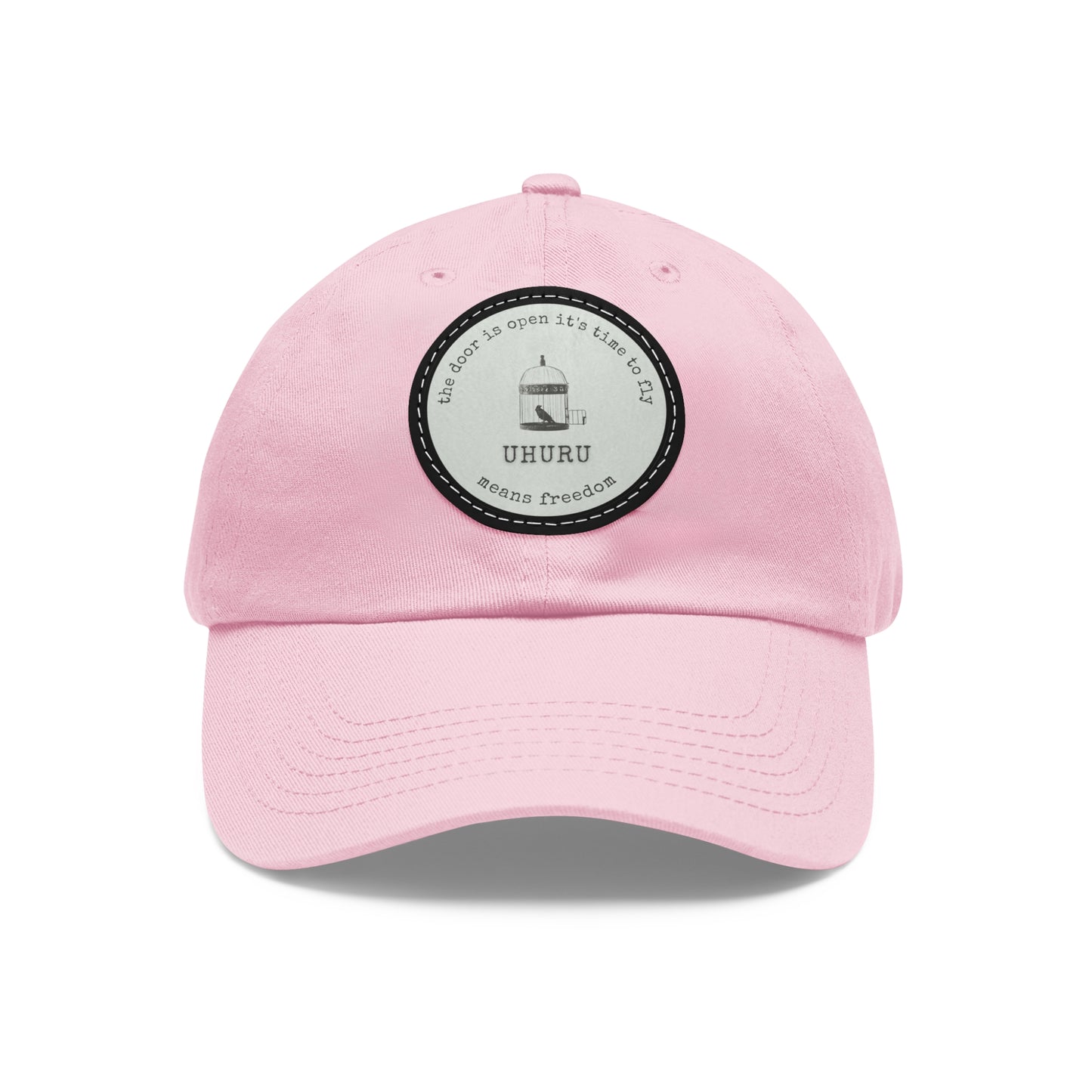 Dad Hat with Leather Patch (Round) Uhuru